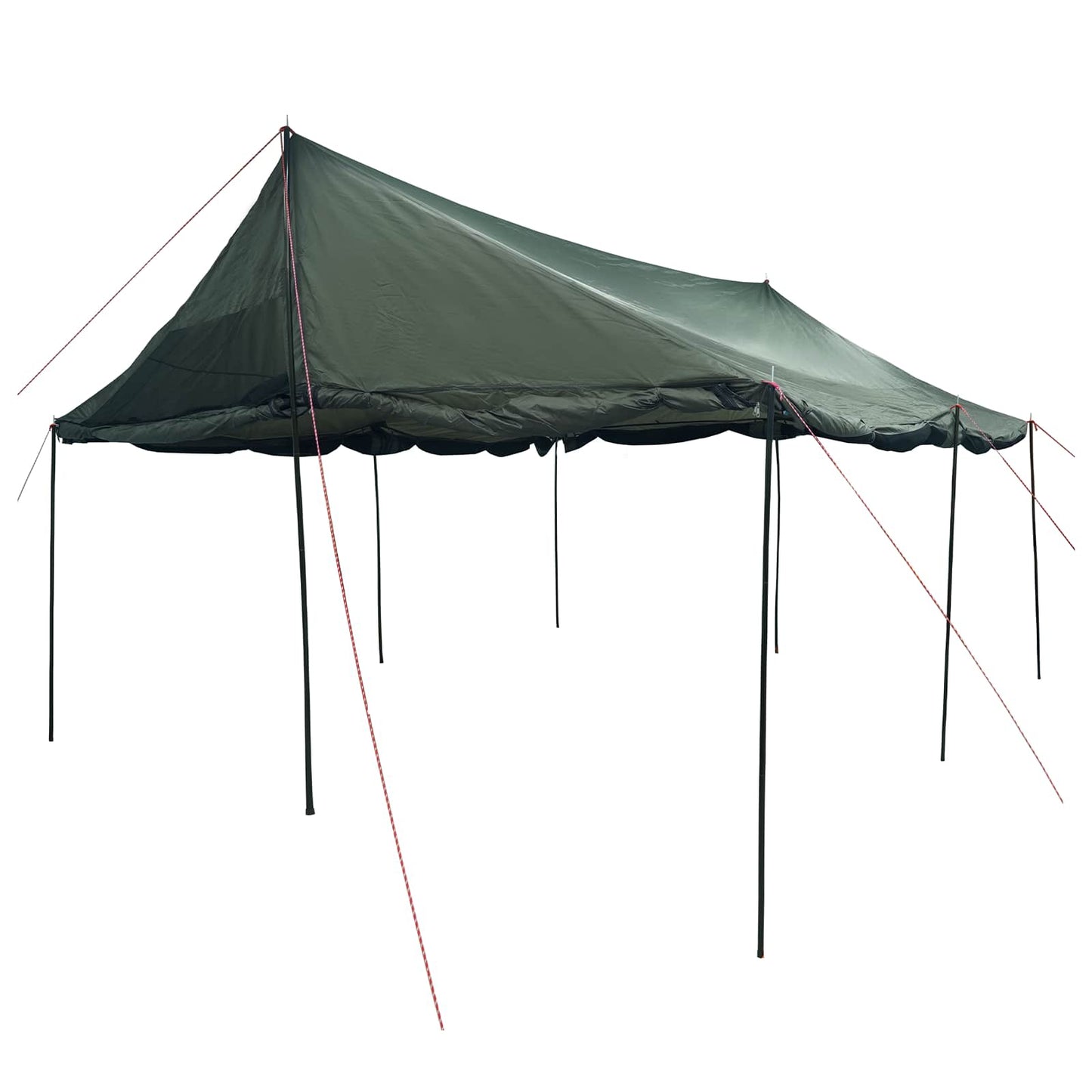 Familienzelt Armeegrün 600 x 400 x 268 cm Polyester und Stahl