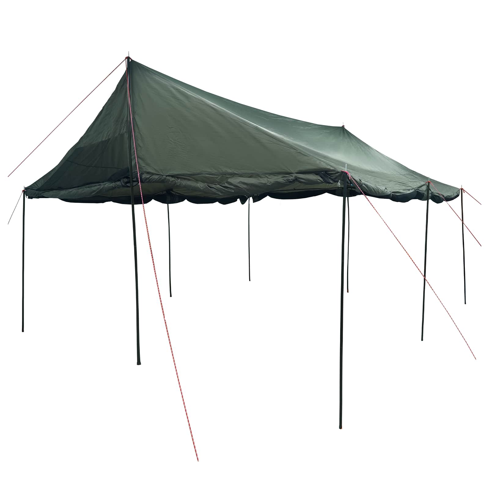 Familienzelt Armeegrün 600 x 400 x 268 cm Polyester und Stahl