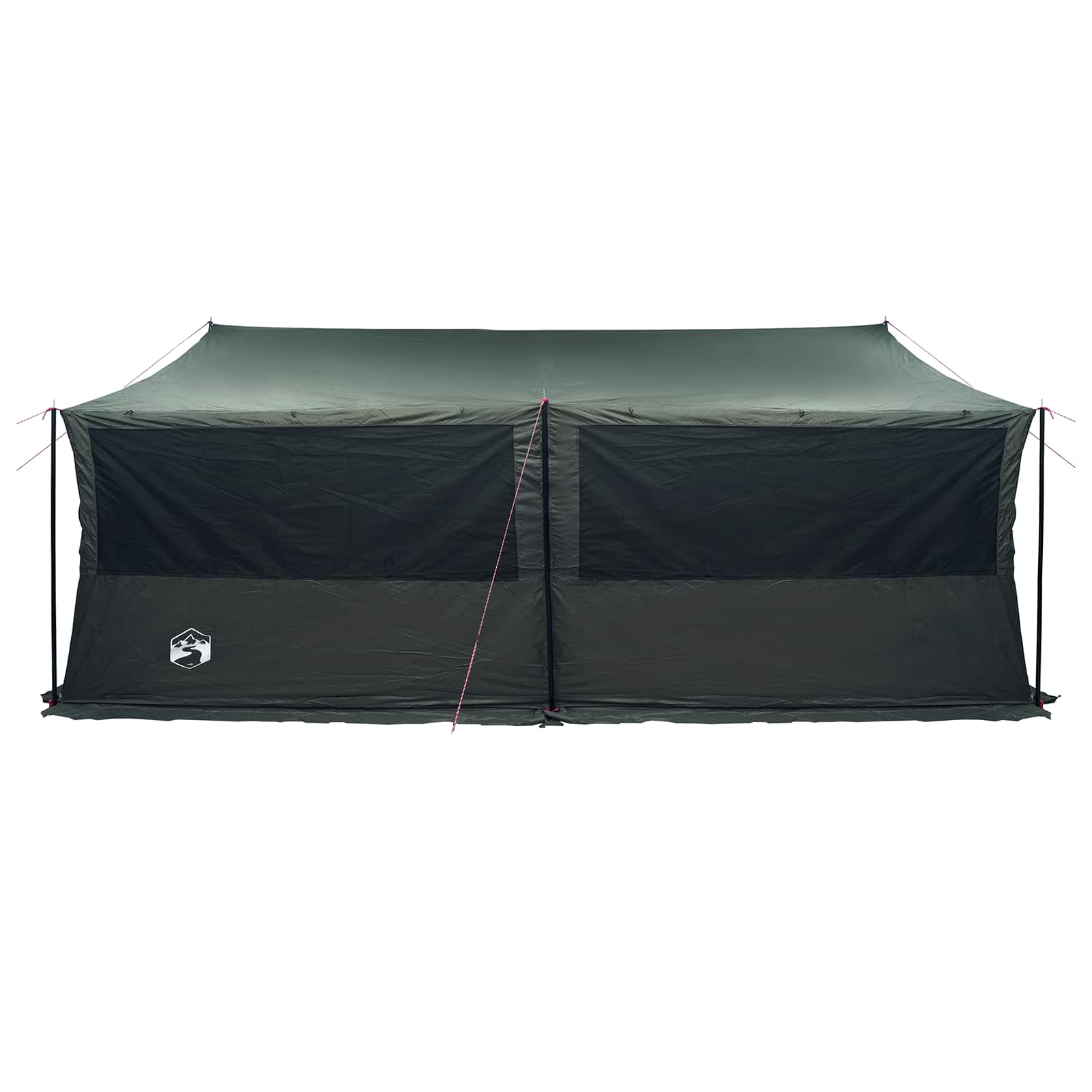 Familienzelt Armeegrün 600 x 400 x 268 cm Polyester und Stahl