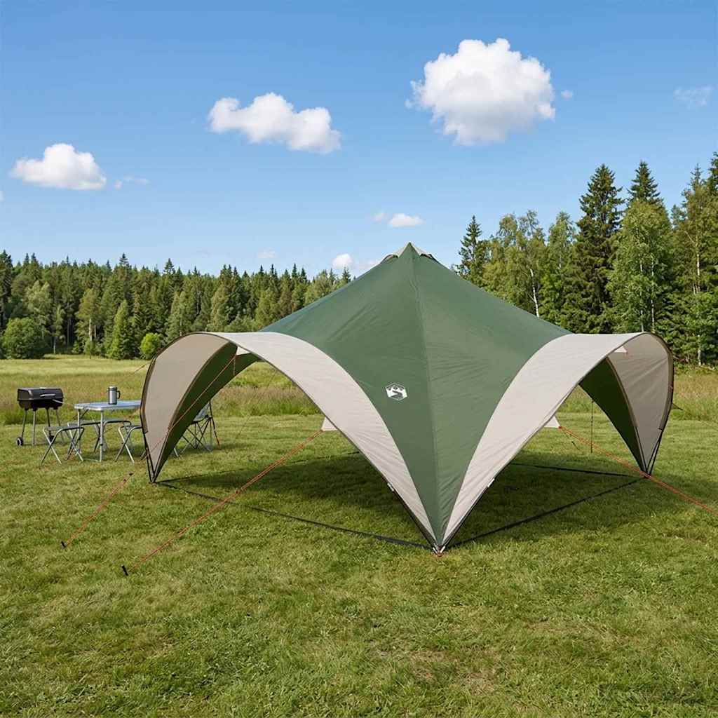 Party-Zelt mit Dach Grün 500 x 500 x 350 cm Polyester und Stahl
