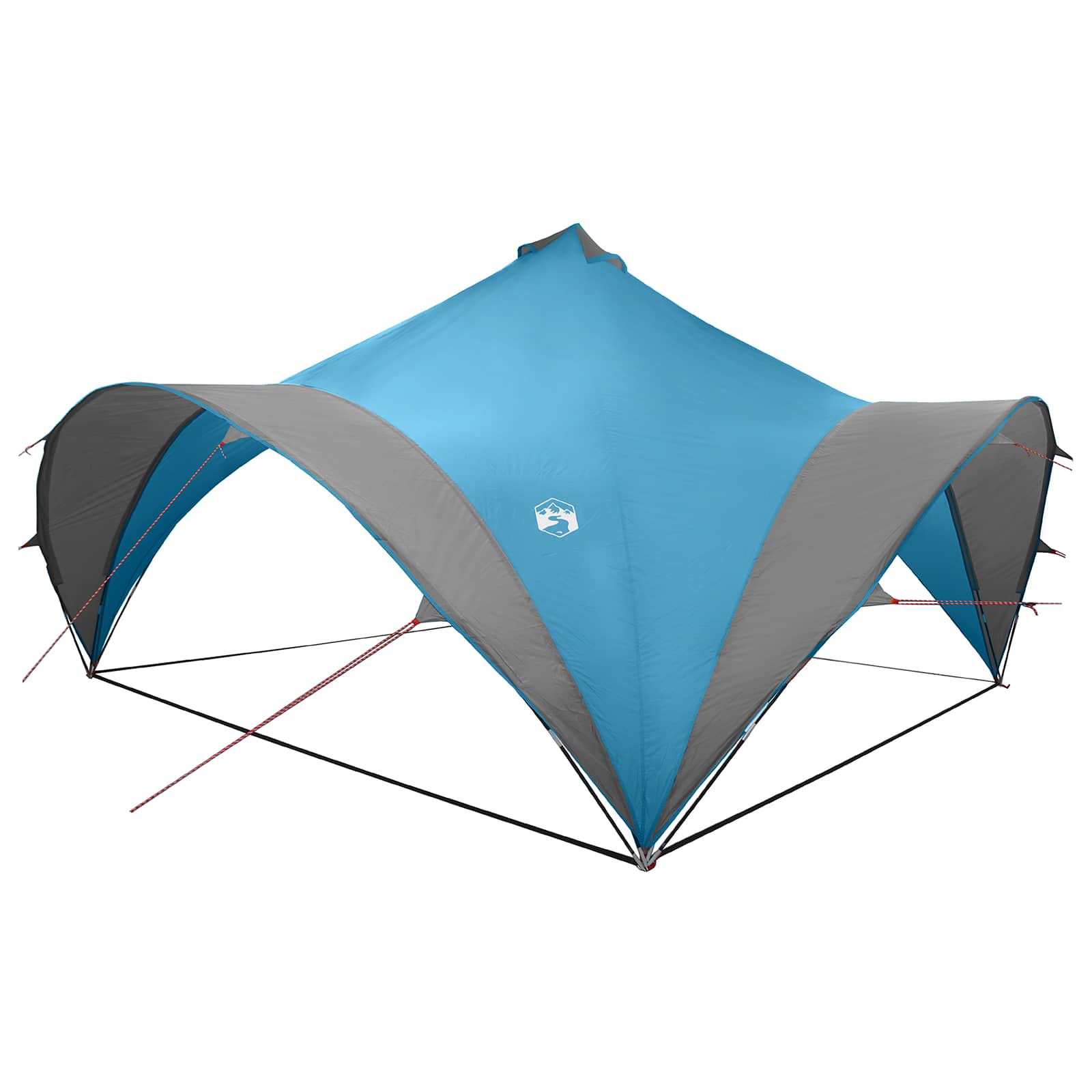 Party-Zelt mit Dach Blau 500 x 500 x 350 cm Polyester und Stahl