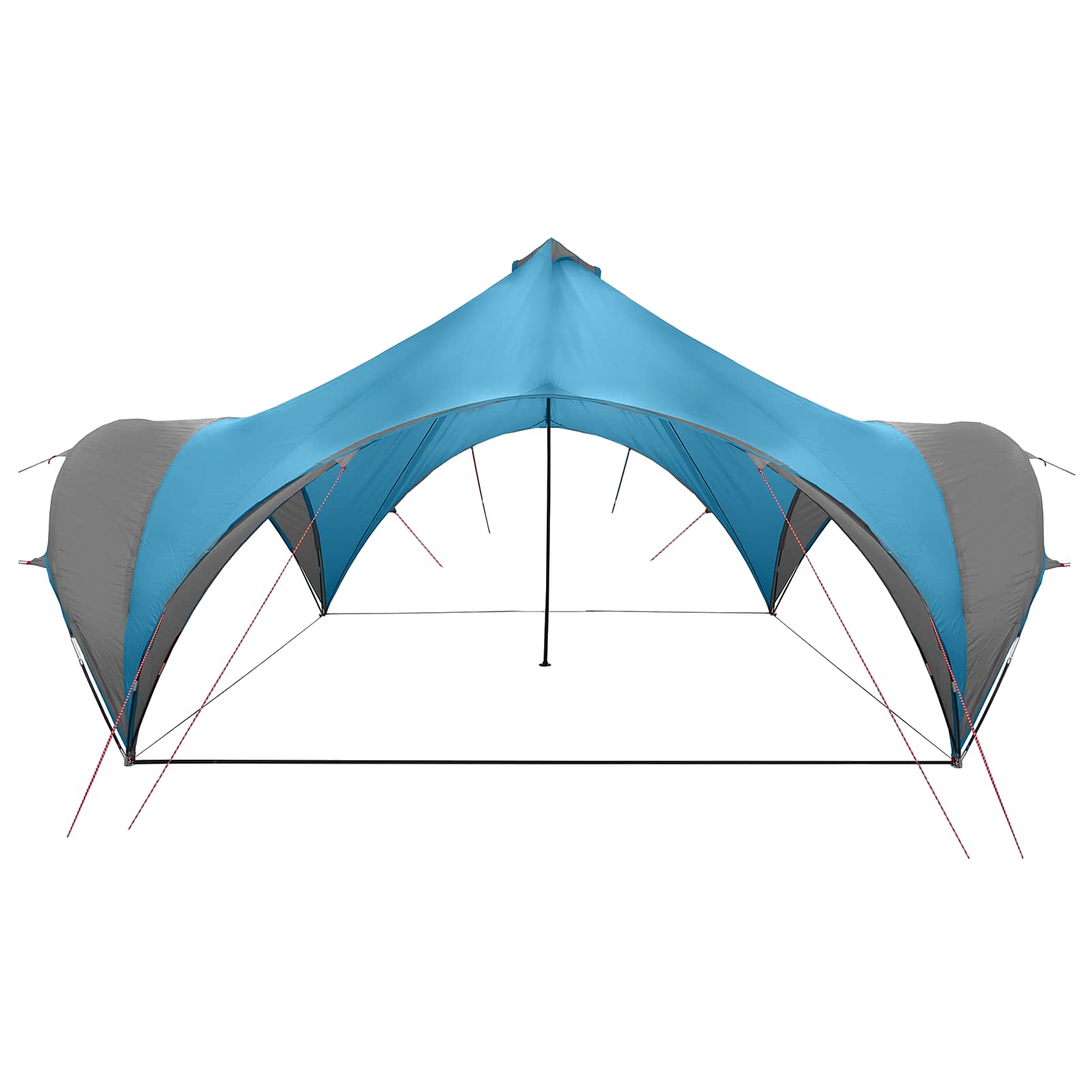 Party-Zelt mit Dach Blau 500 x 500 x 350 cm Polyester und Stahl