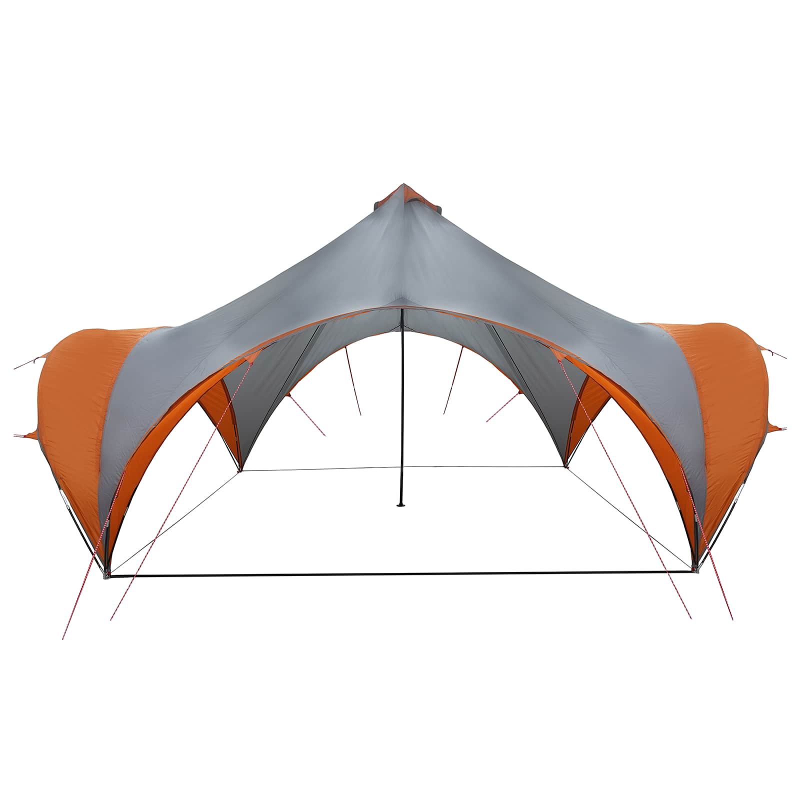 Party-Zelt mit Dach Grau und Orange 500 x 500 x 350 cm