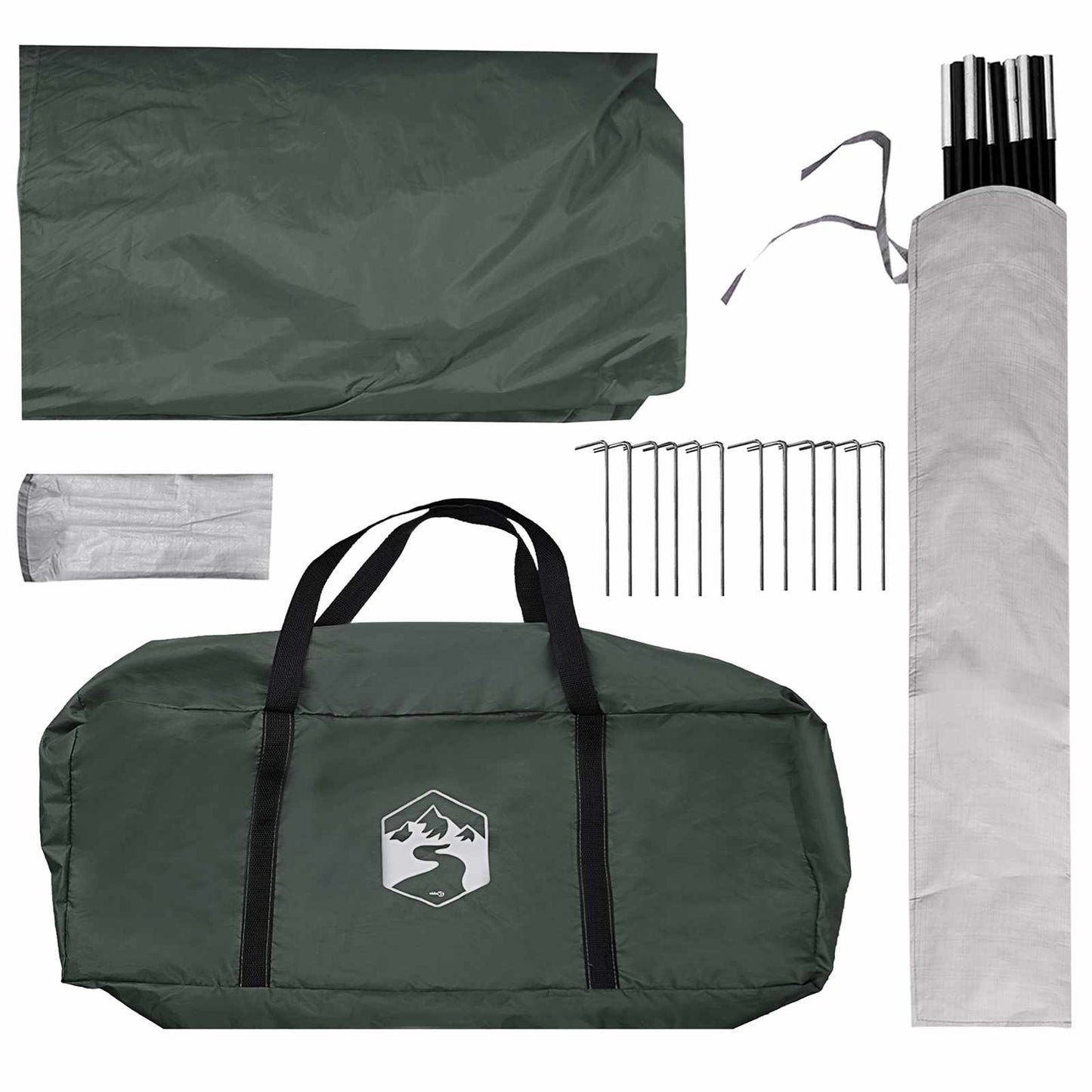 Party-Zelt Armeegrün 500 x 500 x 350 cm Polyester und Stahl
