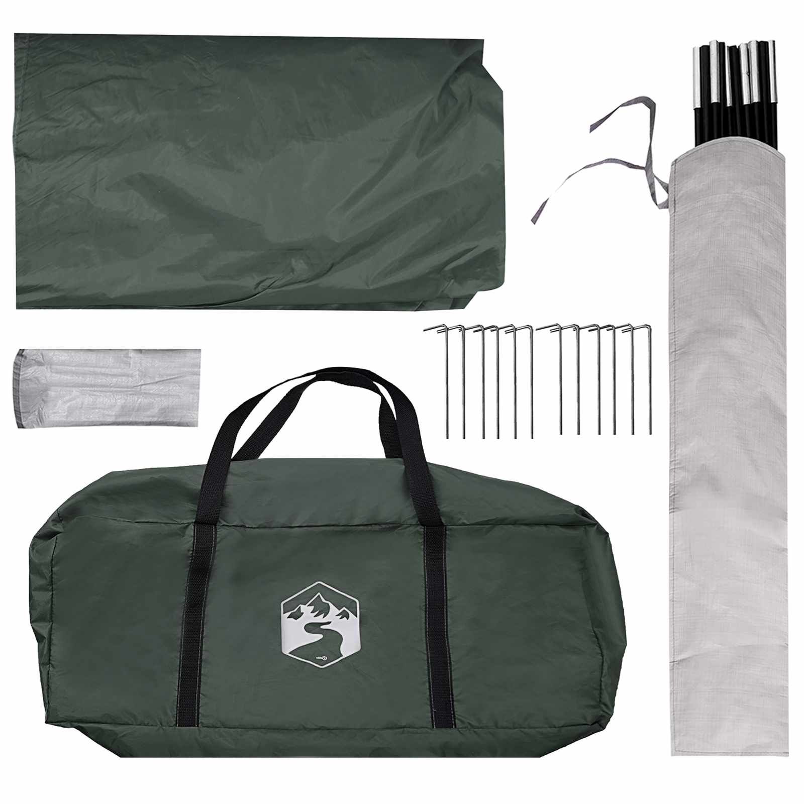 Party-Zelt Armeegrün 500 x 500 x 350 cm Polyester und Stahl