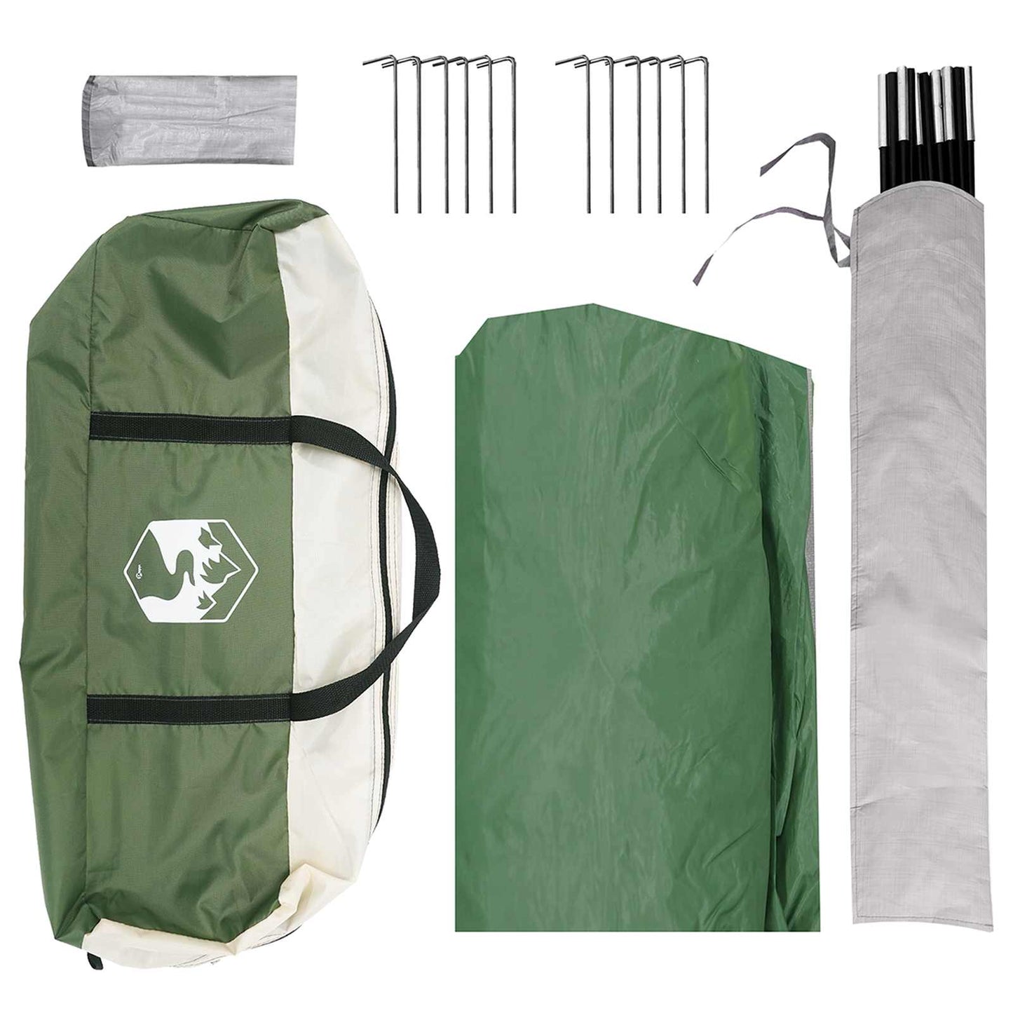 Party-Zelt mit Dach Grün 600 x 600 x 400 cm Polyester und Stahl