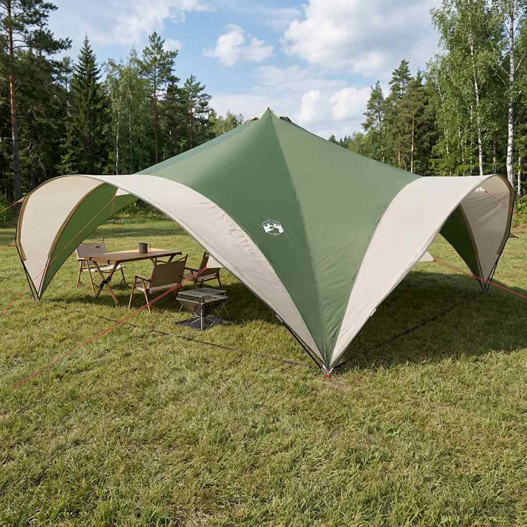 Party-Zelt mit Dach Grün 600 x 600 x 400 cm Polyester und Stahl