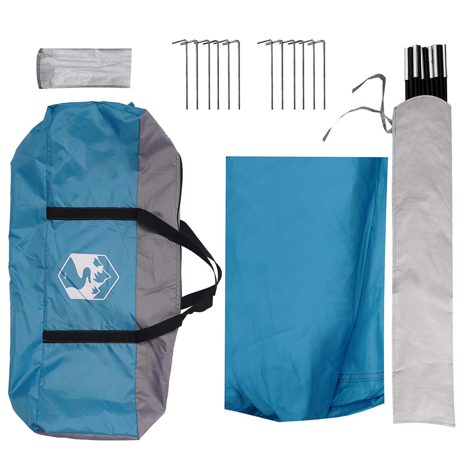 Party-Zelt mit Dach Blau 600 x 600 x 400 cm Polyester und Stahl
