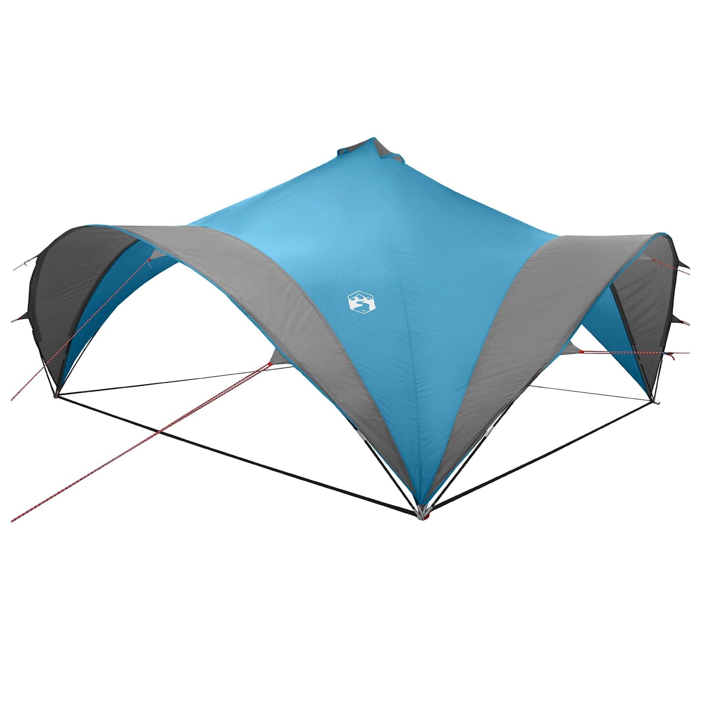 Party-Zelt mit Dach Blau 600 x 600 x 400 cm Polyester und Stahl