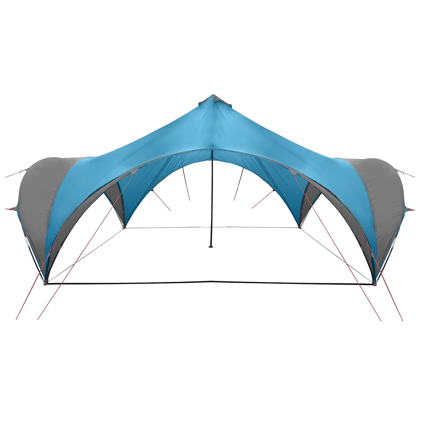 Party-Zelt mit Dach Blau 600 x 600 x 400 cm Polyester und Stahl