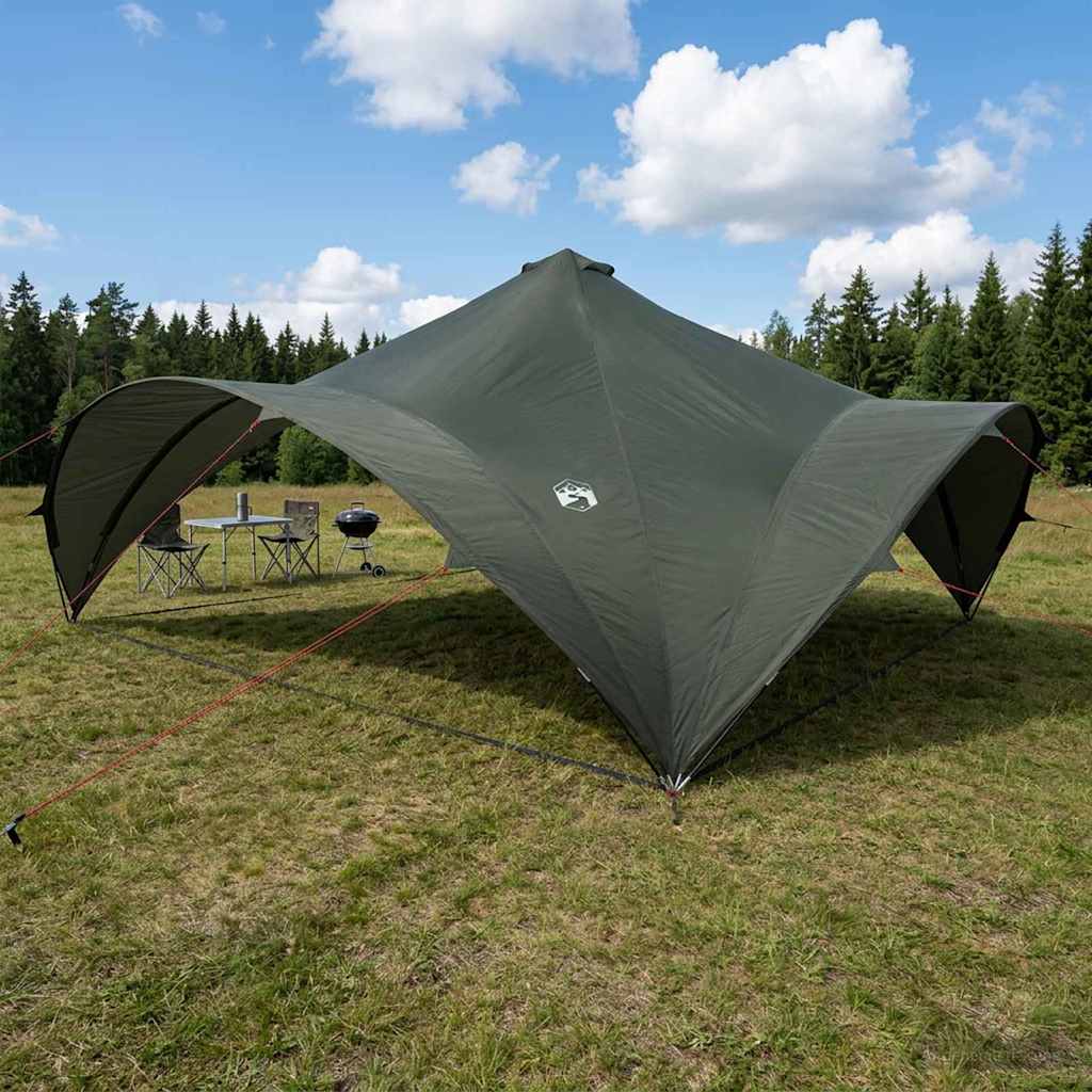 Party-Zelt Armeegrün 600 x 600 x 400 cm Polyester und Stahl