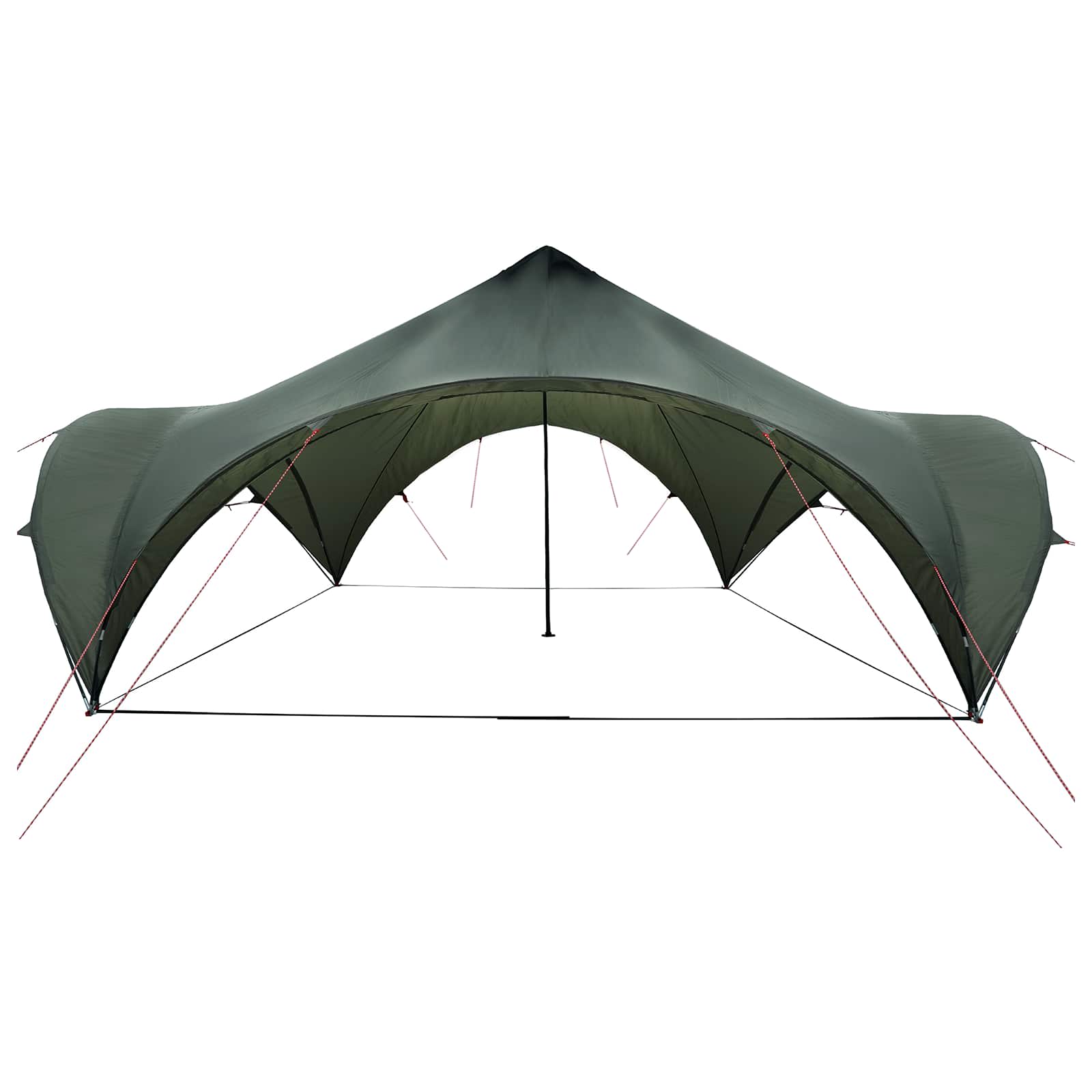Party-Zelt Armeegrün 600 x 600 x 400 cm Polyester und Stahl