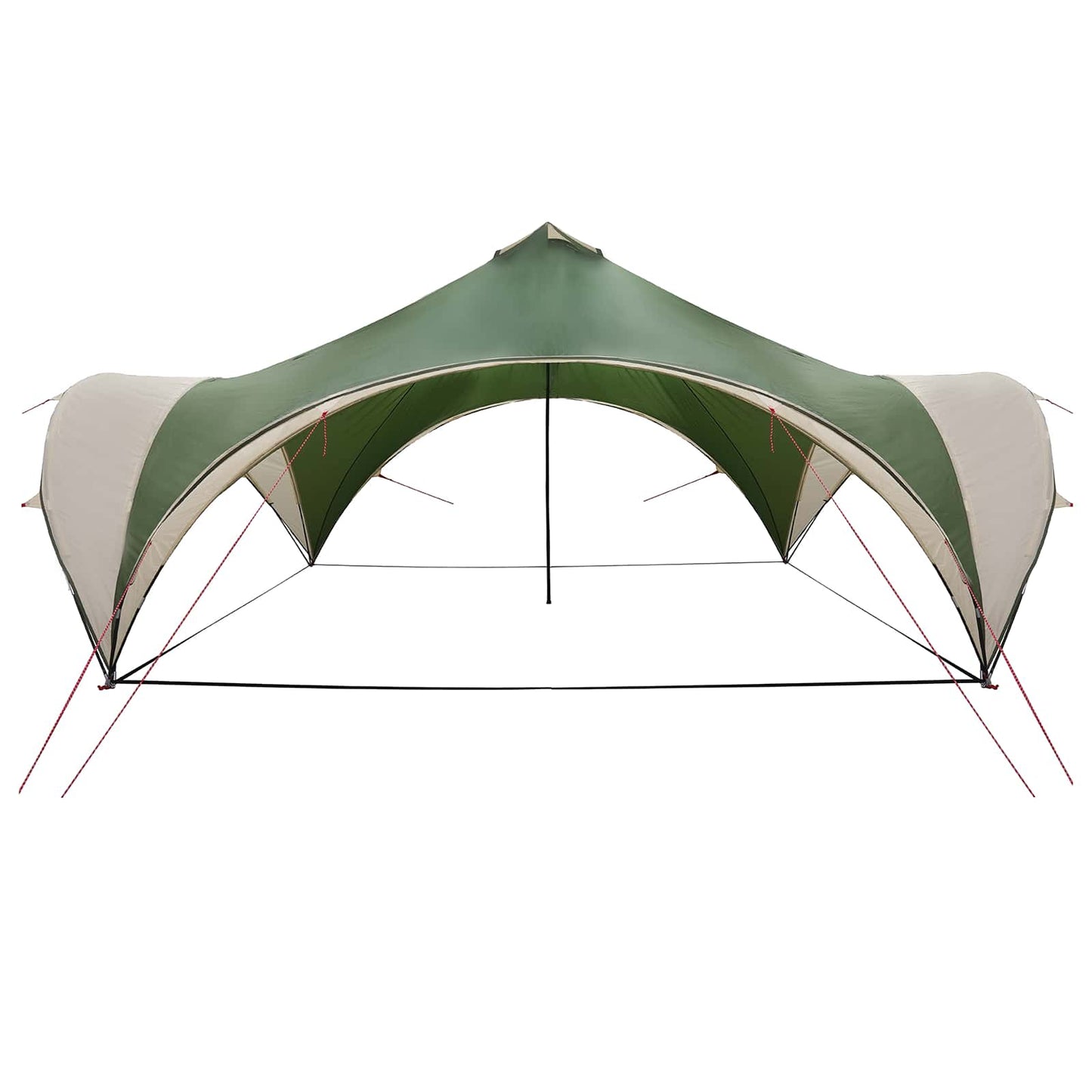 Party-Zelt mit Dach Grün 400 x 400 x 320 cm Polyester und Stahl