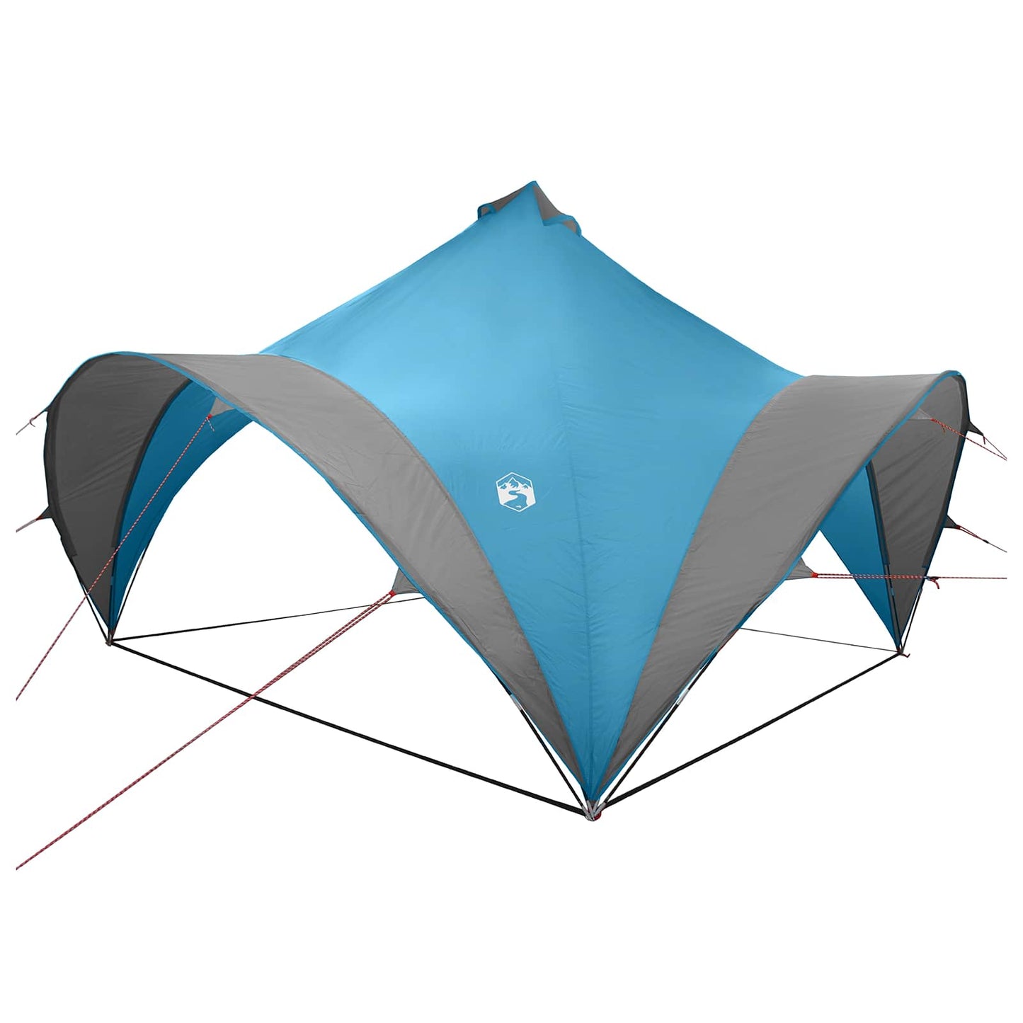 Party-Zelt mit Dach Blau 400 x 400 x 320 cm Polyester und Stahl