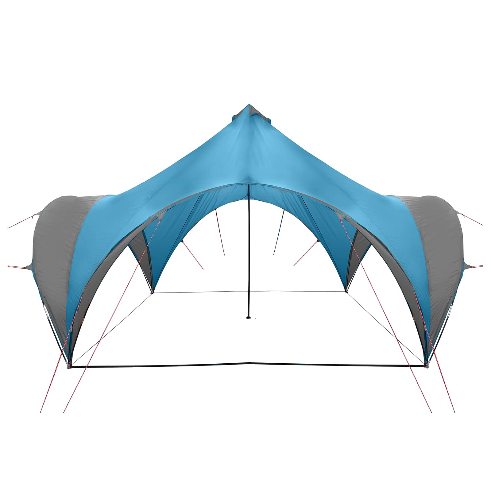 Party-Zelt mit Dach Blau 400 x 400 x 320 cm Polyester und Stahl