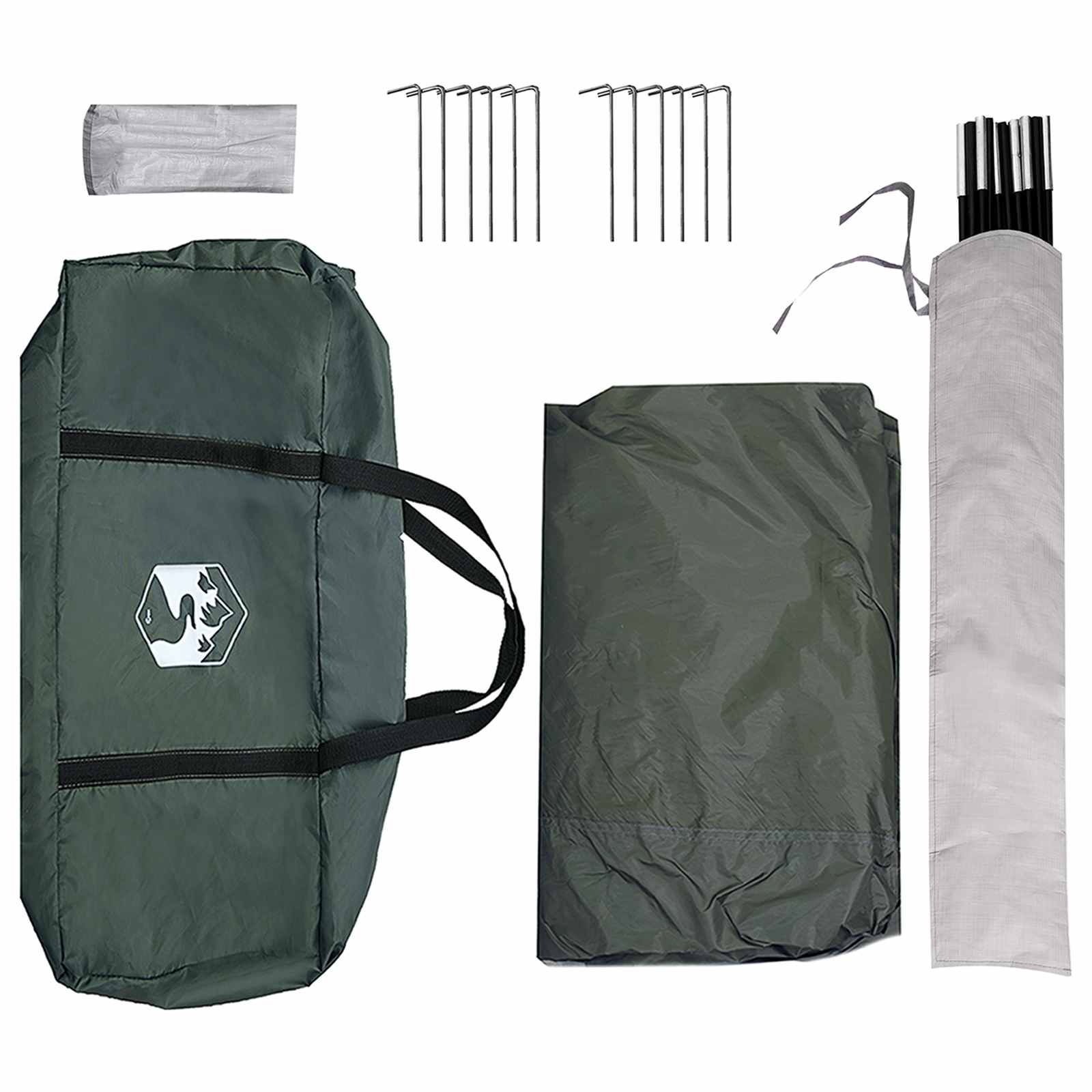 Party-Zelt 400 x 400 x 320 cm Armeegrün Polyester und Stahl