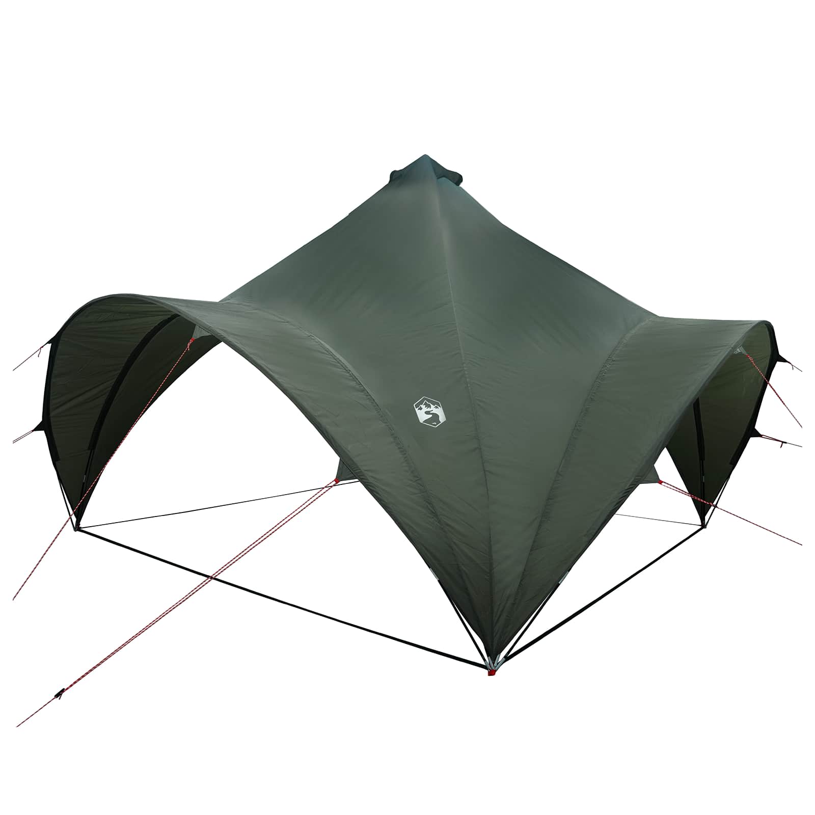 Party-Zelt 400 x 400 x 320 cm Armeegrün Polyester und Stahl