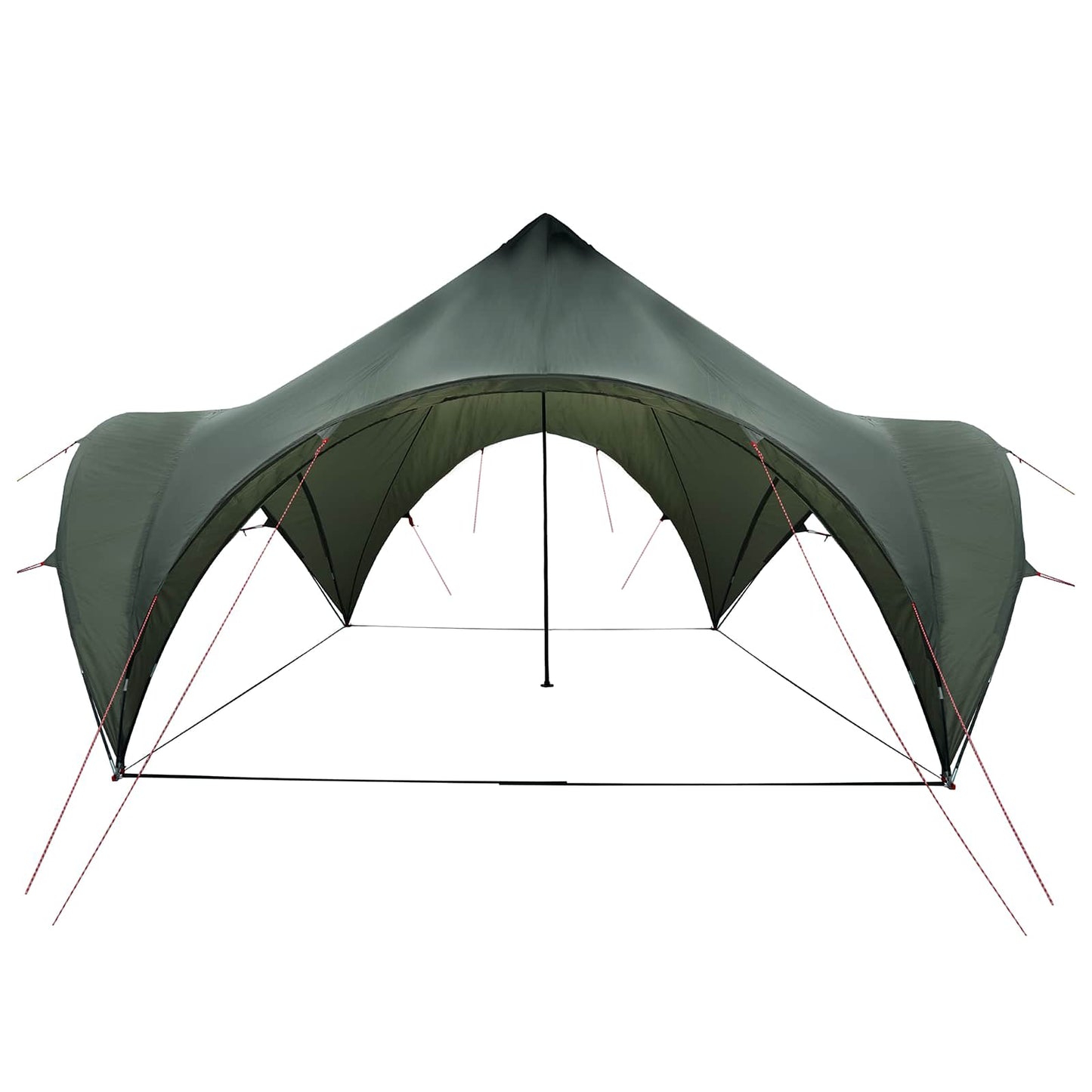 Party-Zelt 400 x 400 x 320 cm Armeegrün Polyester und Stahl
