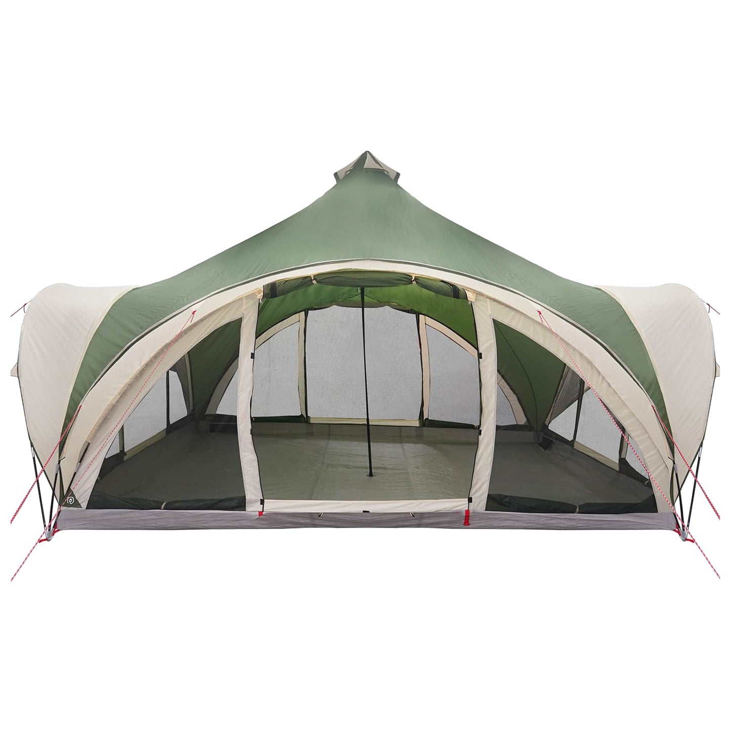 Tipi Zelt mit Dach Grün 18-Personen Polyester und Stahl