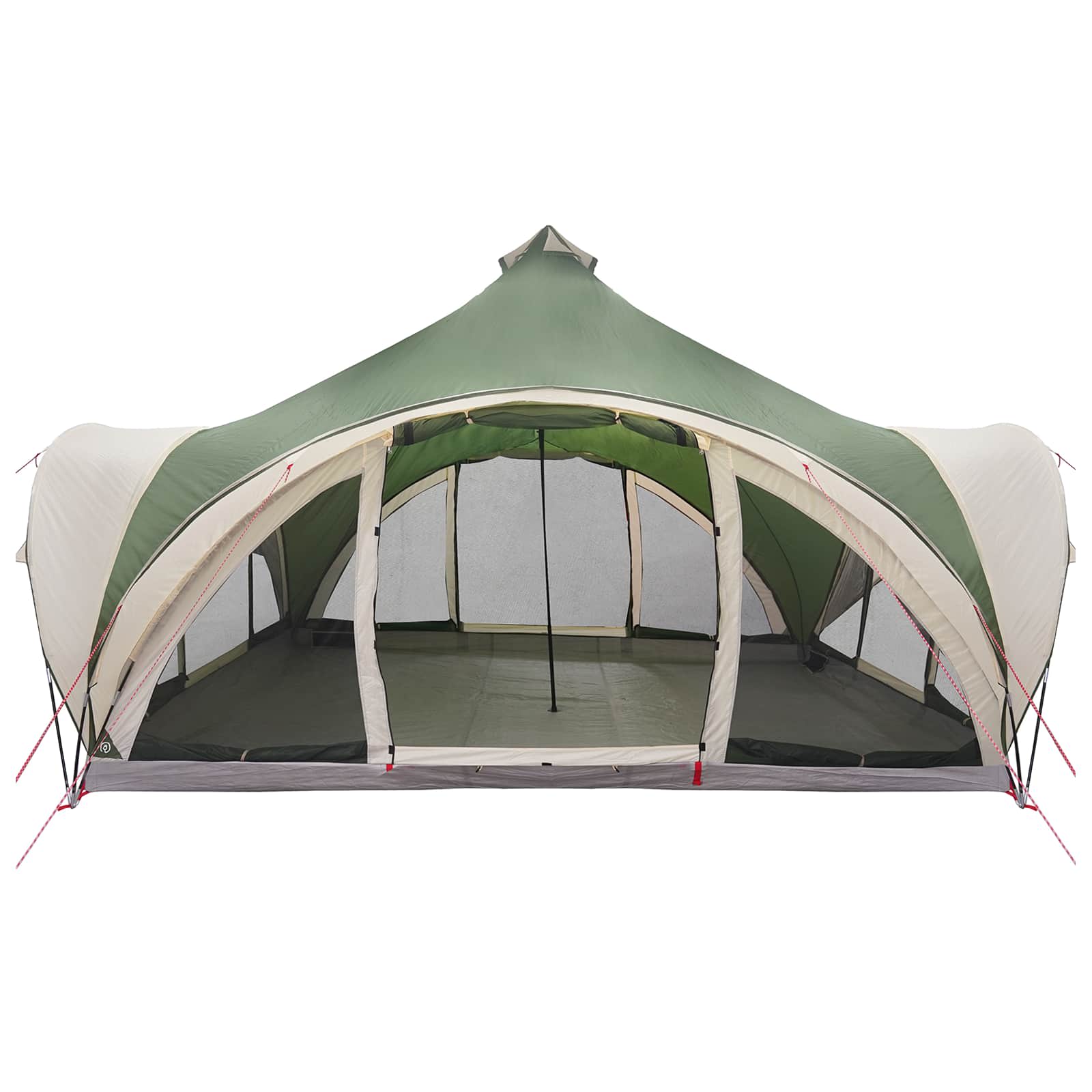 Tipi Zelt mit Dach Grün 18-Personen Polyester und Stahl