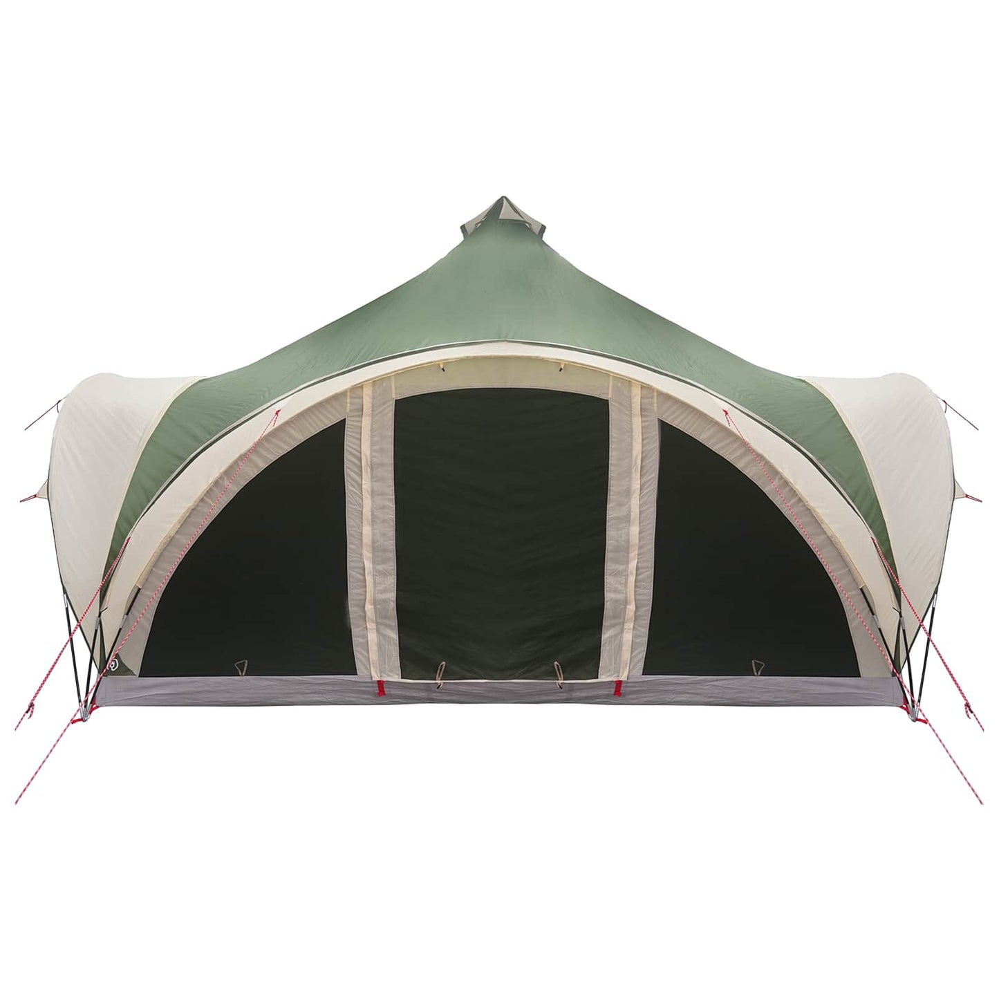 Tipi Zelt mit Dach Grün 18-Personen Polyester und Stahl