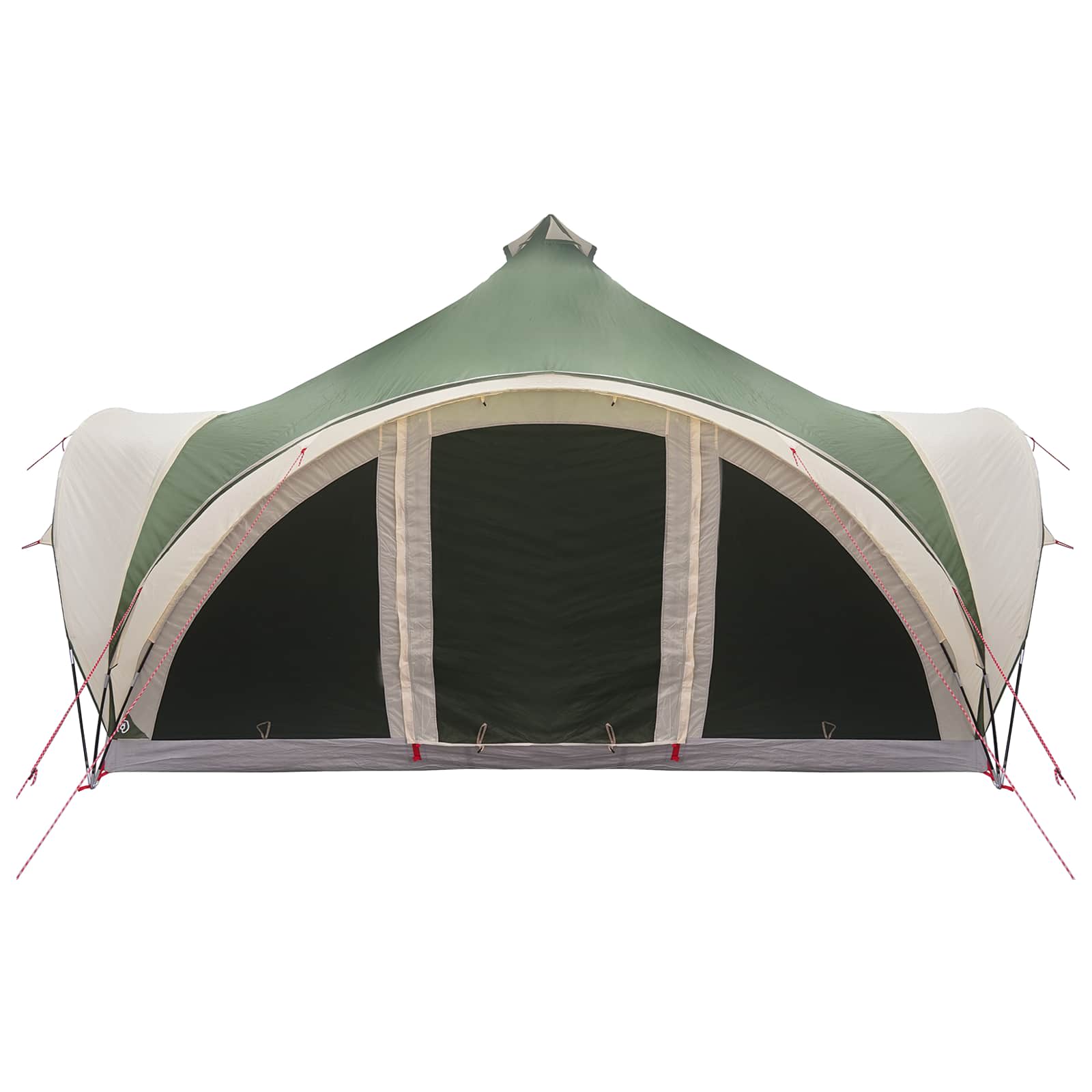 Tipi Zelt mit Dach Grün 18-Personen Polyester und Stahl
