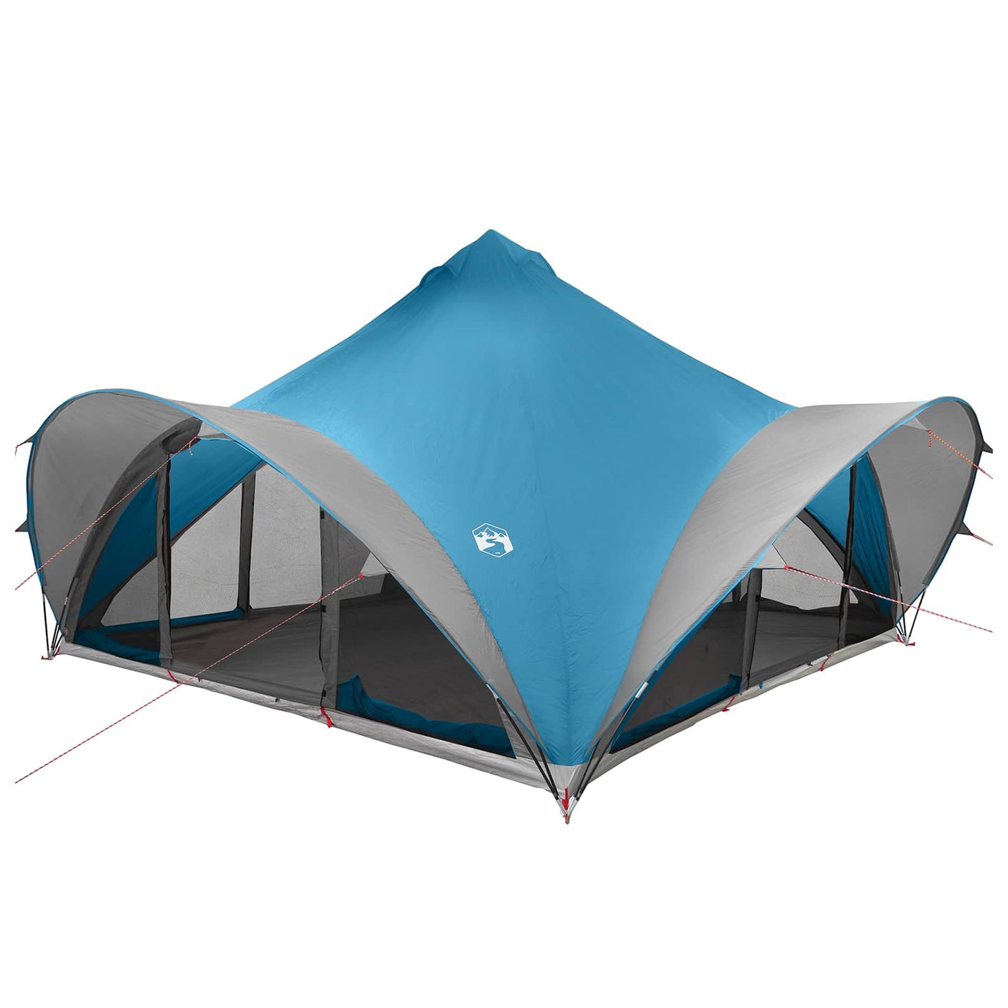 Tipi Zelt mit Dach Blau 18-Personen Polyester und Stahl