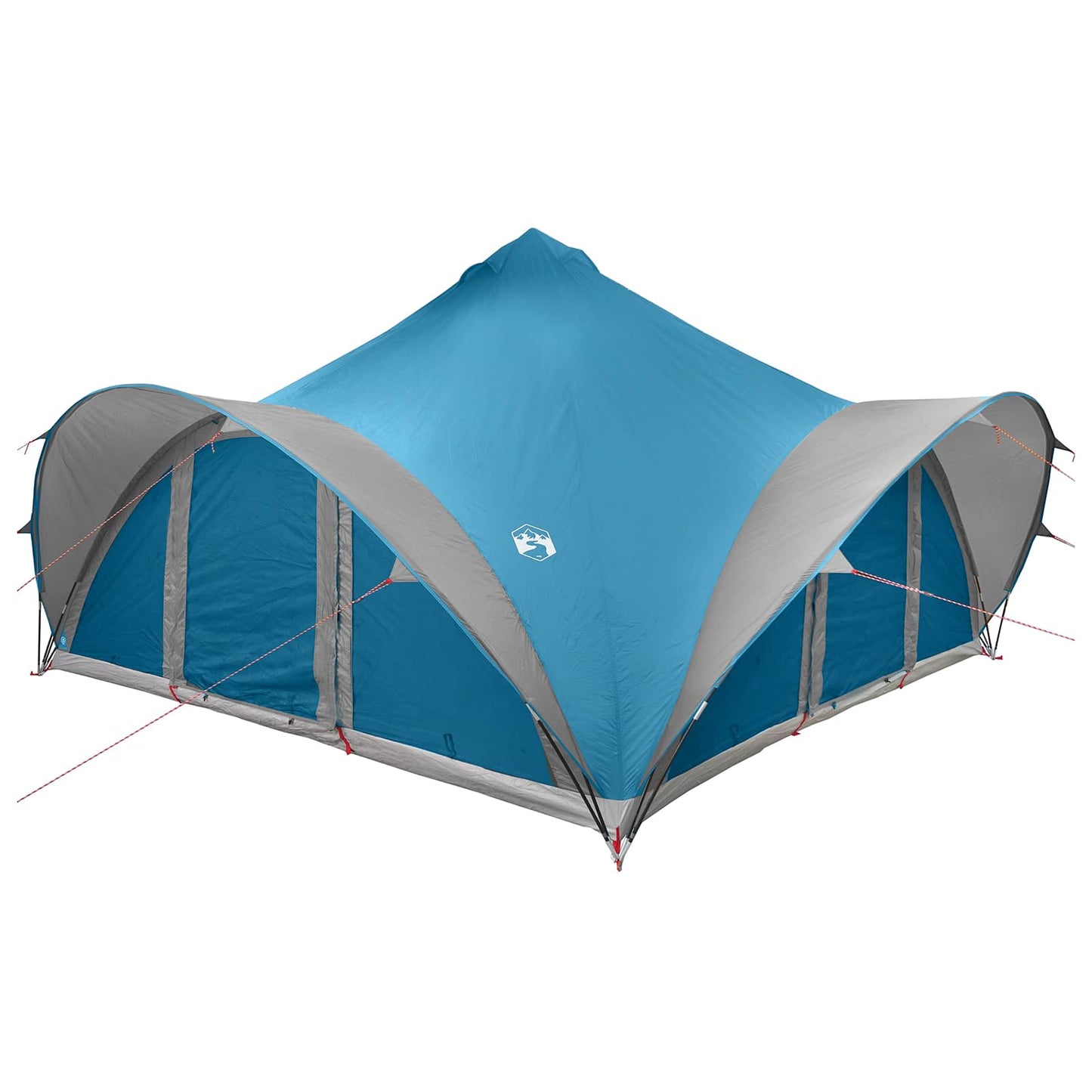Tipi Zelt mit Dach Blau 18-Personen Polyester und Stahl
