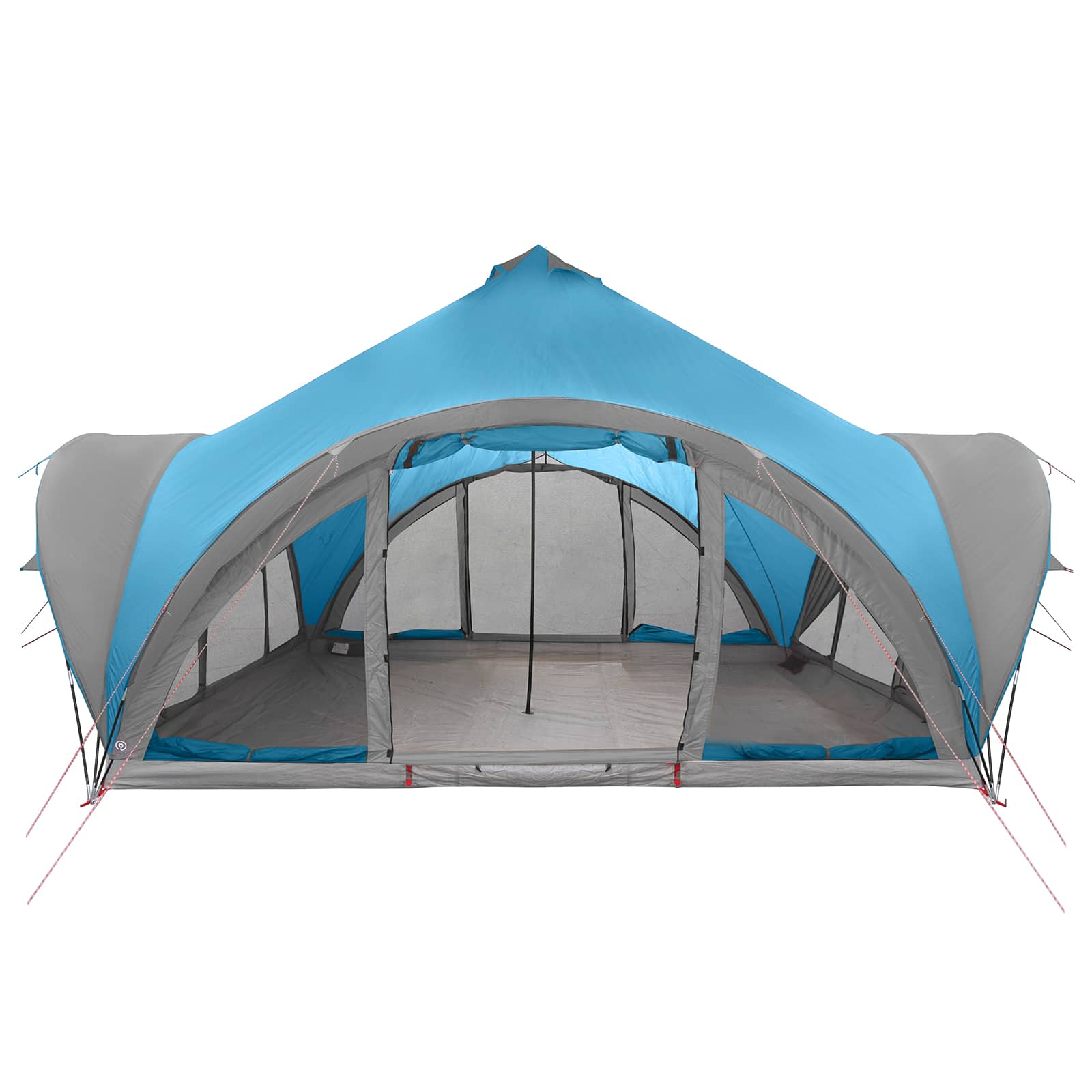 Tipi Zelt mit Dach Blau 18-Personen Polyester und Stahl