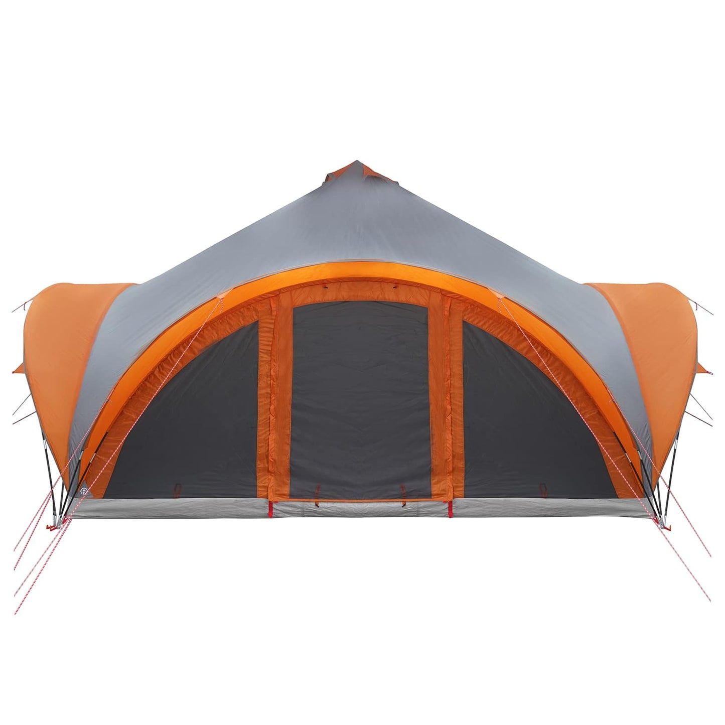 Tipi Zelt Grau und Orange 18-Personen Polyester und Stahl
