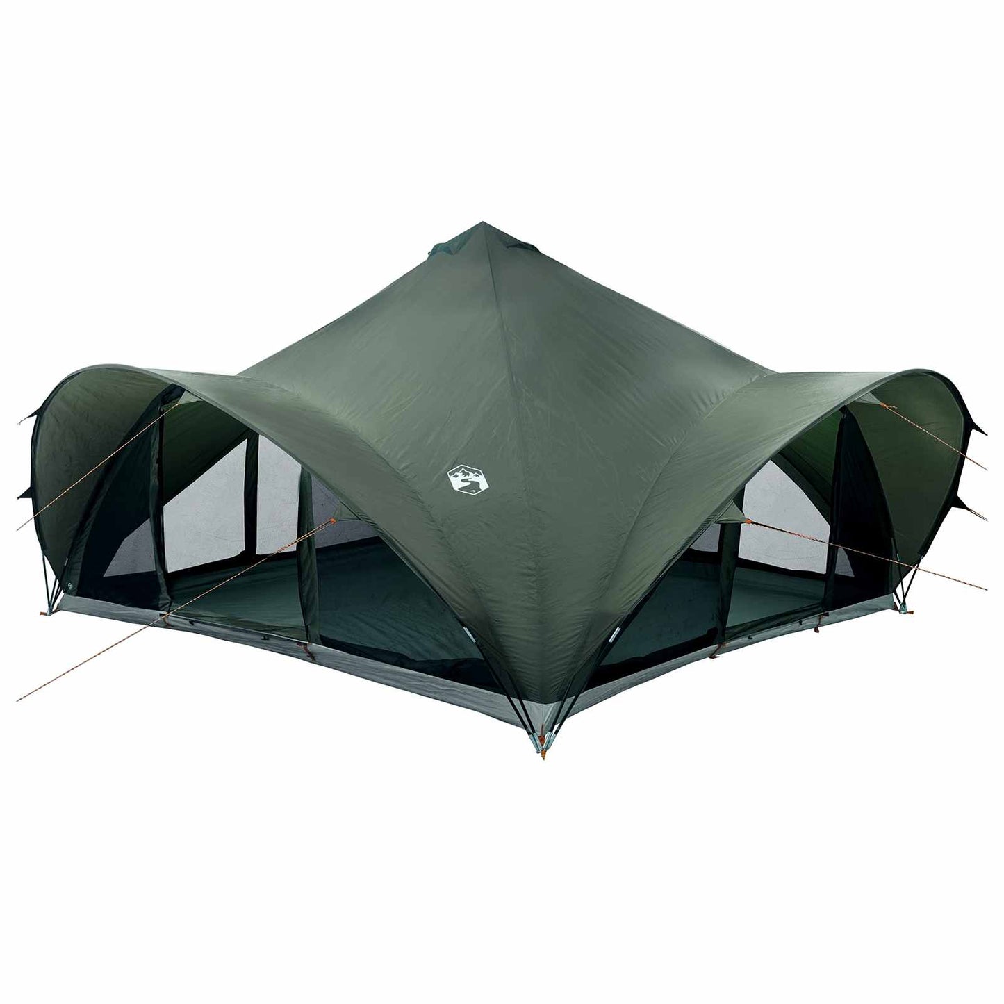 Tipi Zelt mit Dach Armeegrün 18-Personen Polyester und Stahl