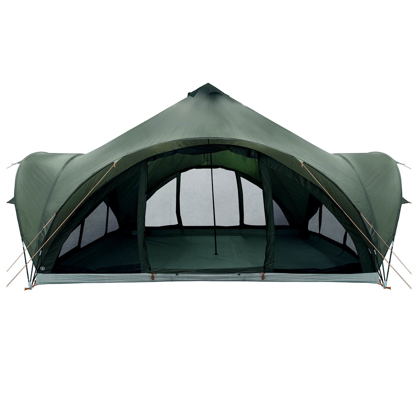 Tipi Zelt mit Dach Armeegrün 18-Personen Polyester und Stahl