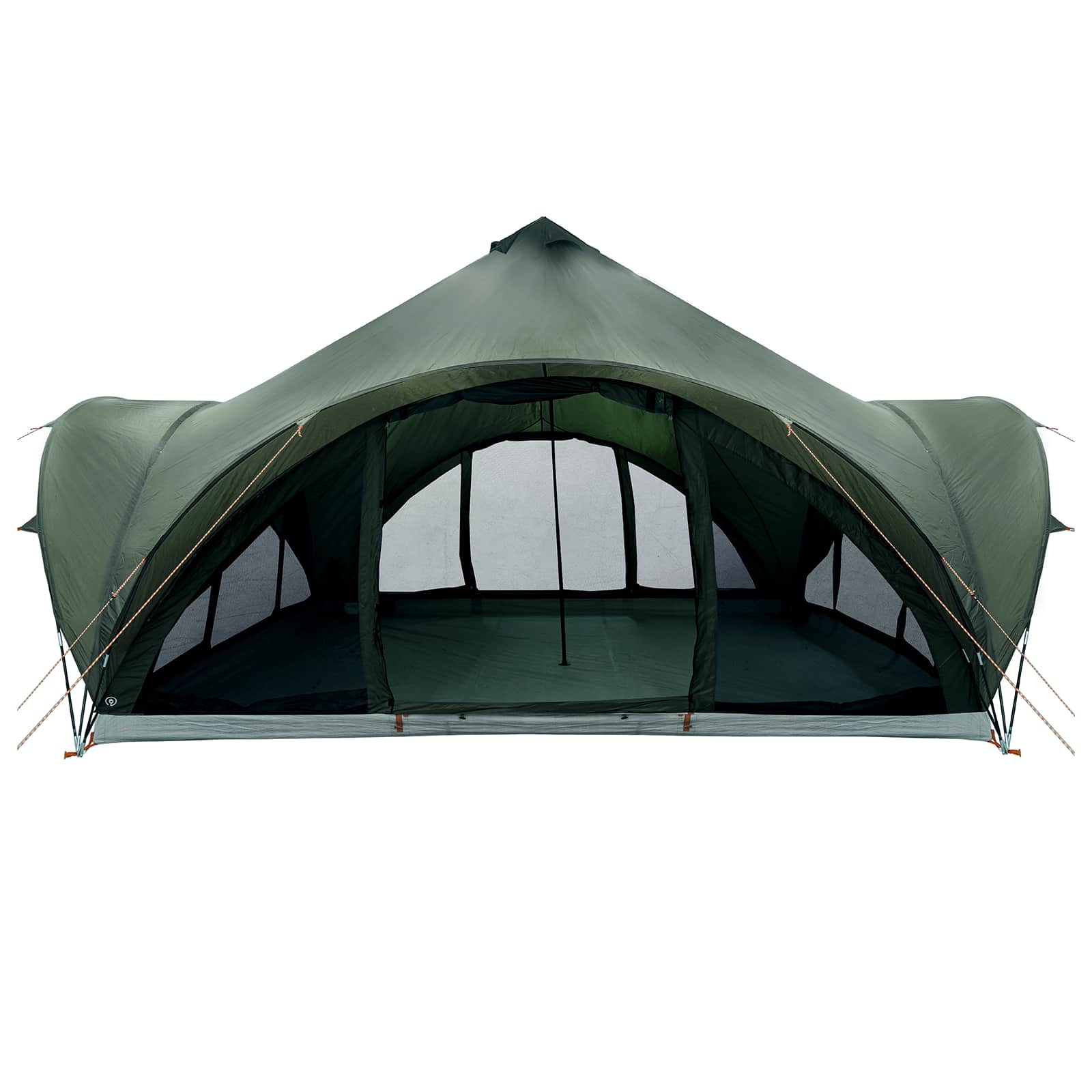 Tipi Zelt mit Dach Armeegrün 18-Personen Polyester und Stahl