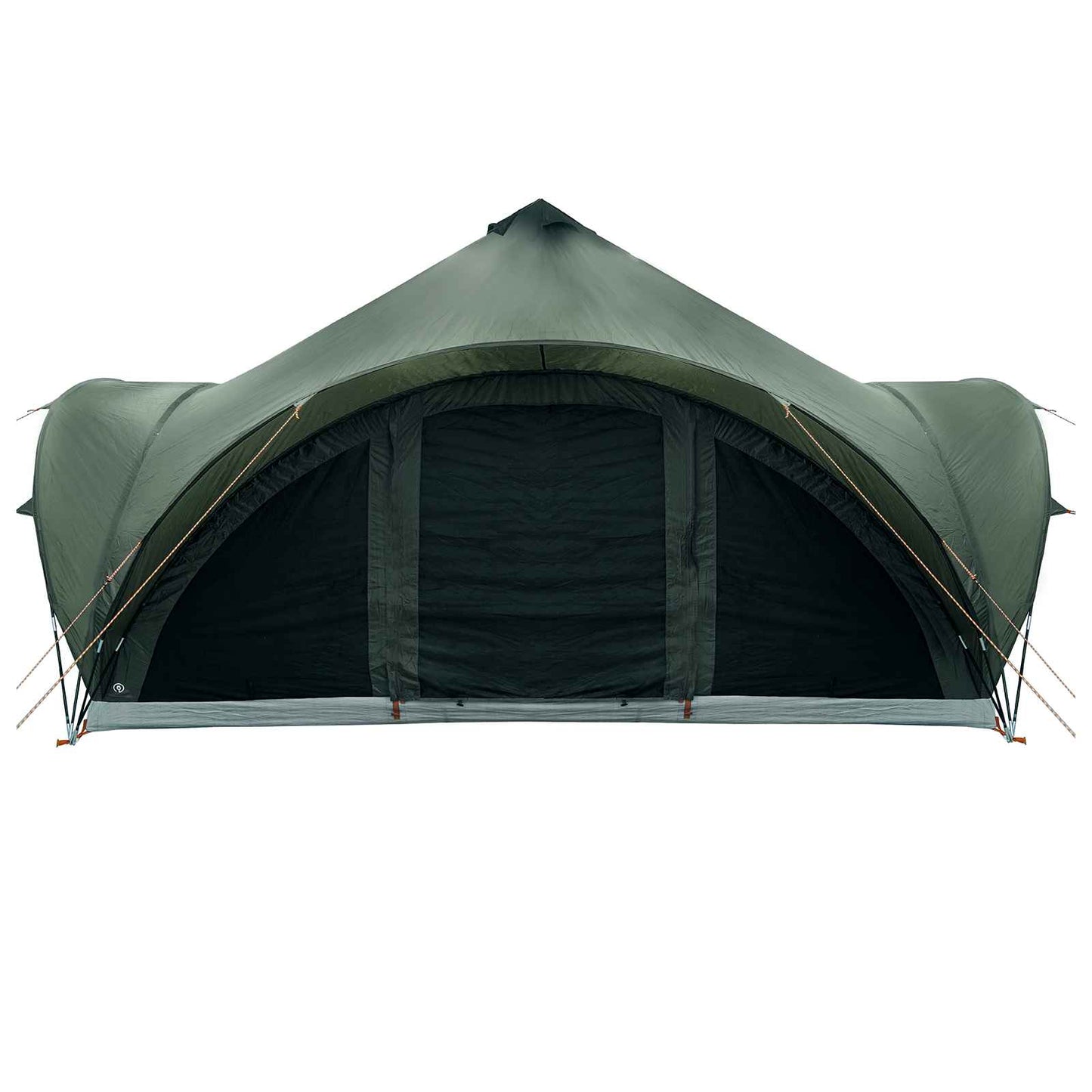Tipi Zelt mit Dach Armeegrün 18-Personen Polyester und Stahl