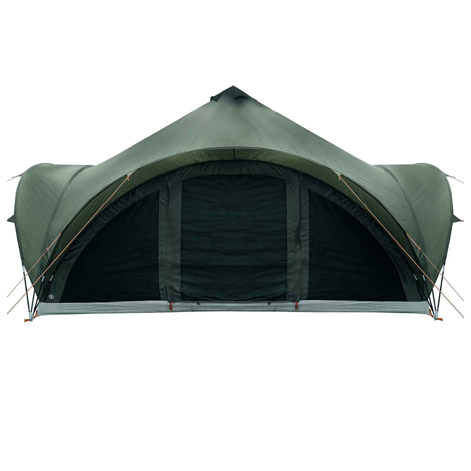 Tipi Zelt mit Dach Armeegrün 18-Personen Polyester und Stahl