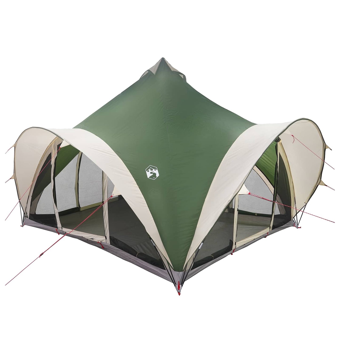 Tipi Zelt mit Dach Grün 6-Personen Polyester und Stahl