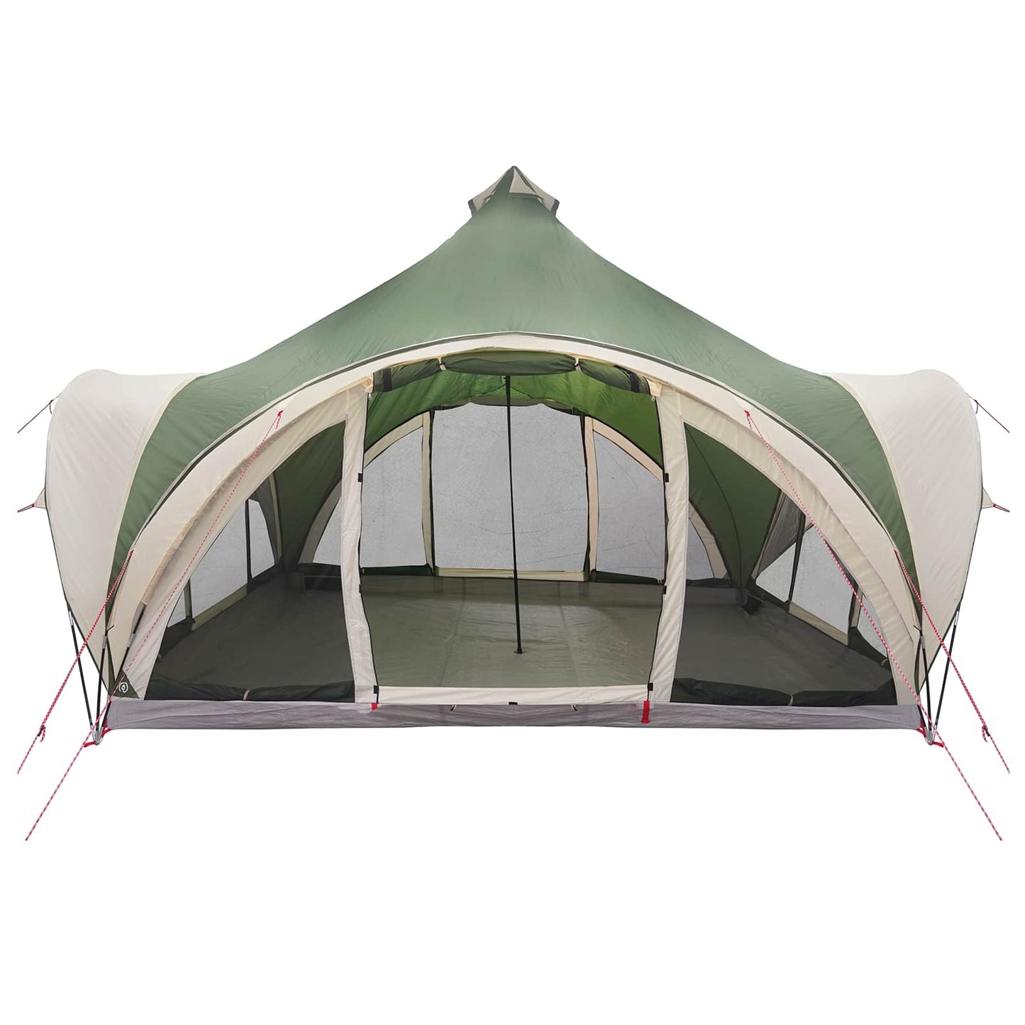 Tipi Zelt mit Dach Grün 6-Personen Polyester und Stahl