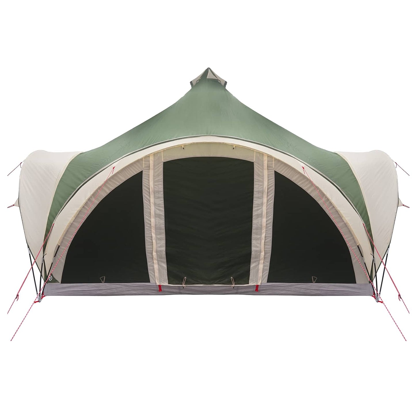Tipi Zelt mit Dach Grün 6-Personen Polyester und Stahl