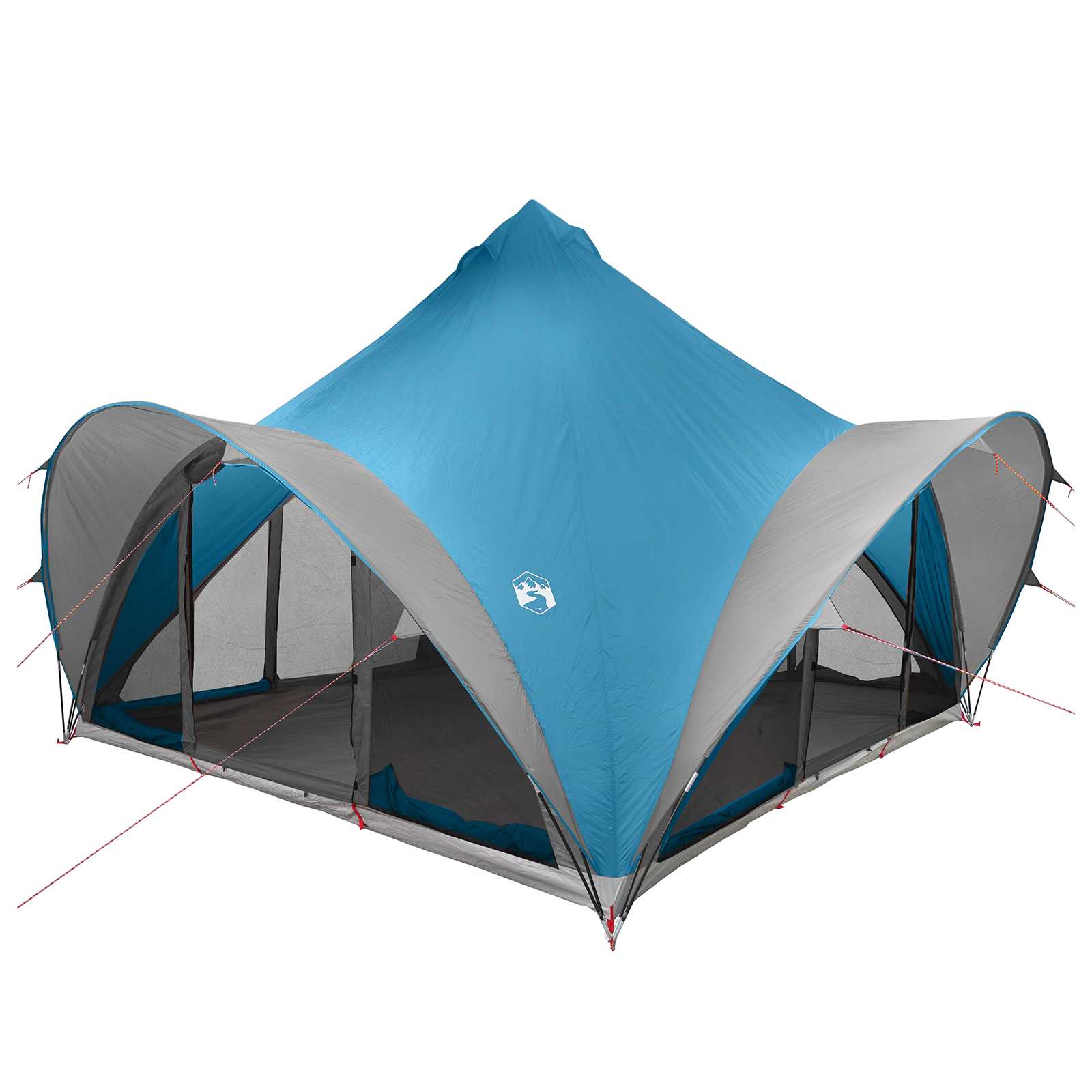 Tipi Zelt mit Dach Blau 6-Personen Polyester und Stahl