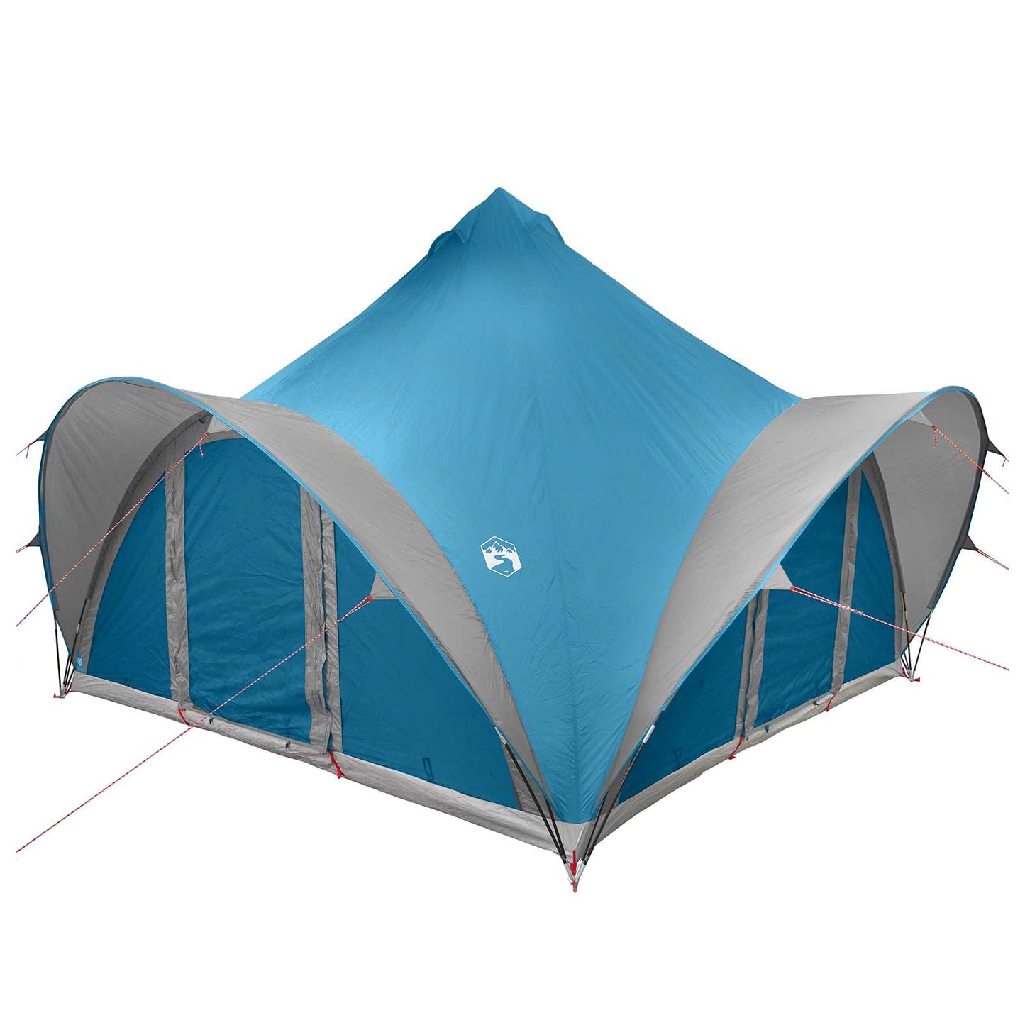 Tipi Zelt mit Dach Blau 6-Personen Polyester und Stahl