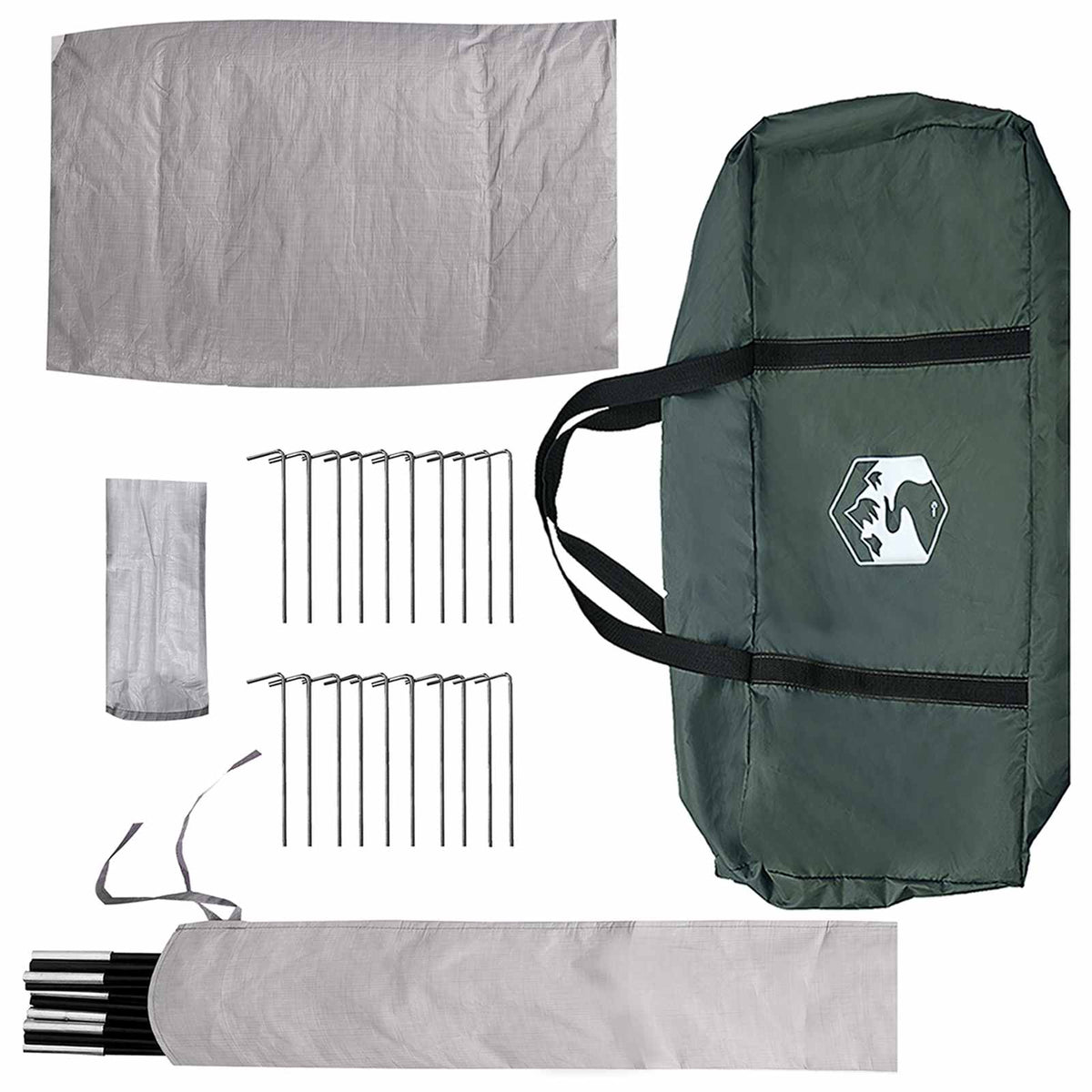 Tipi Zelt 6.0 Personen Armeegrün Polyester und Stahl