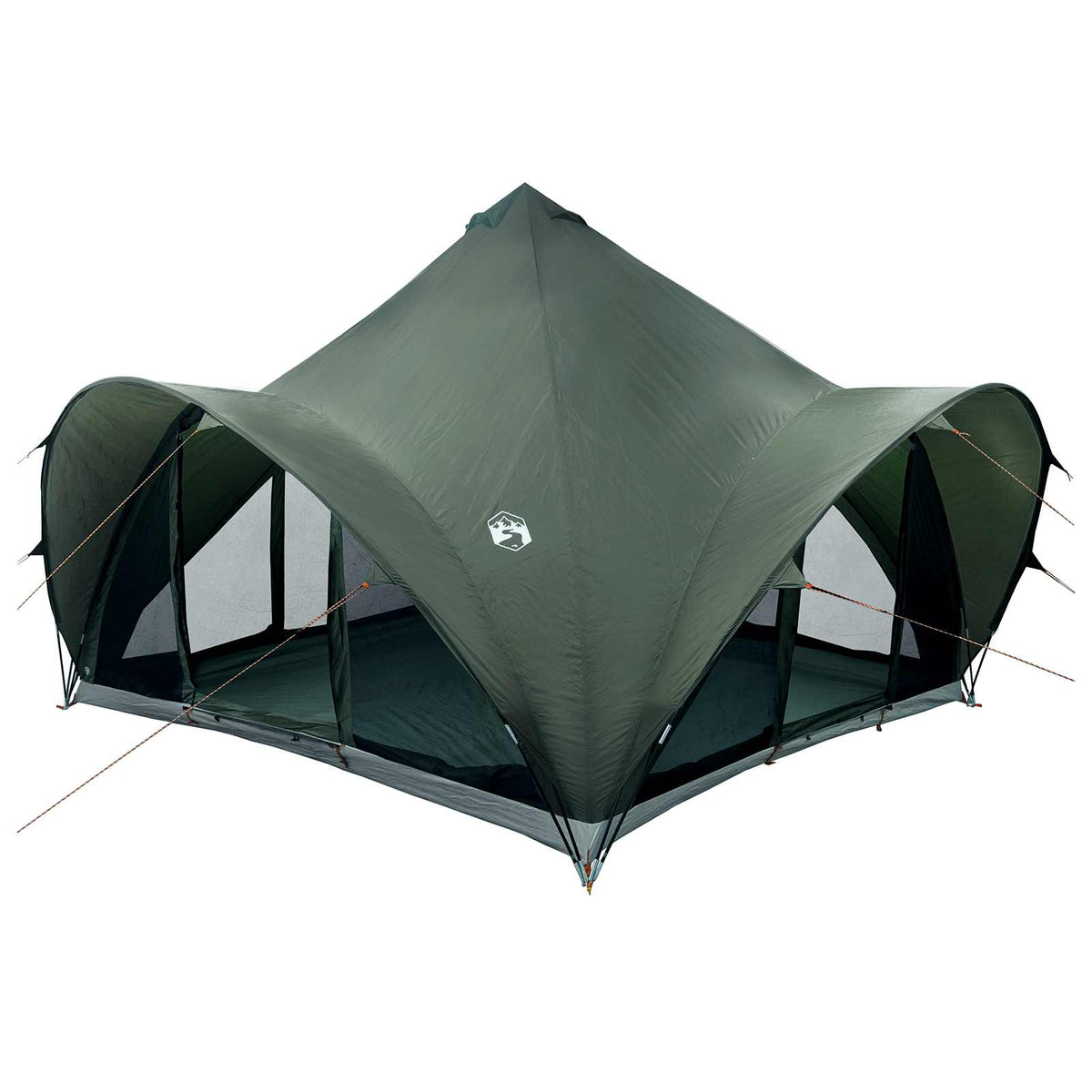Tipi Zelt 6.0 Personen Armeegrün Polyester und Stahl