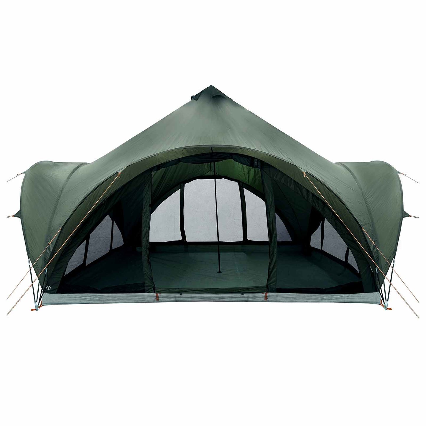 Tipi Zelt mit Dach Armeegrün 6-Personen Polyester und Stahl