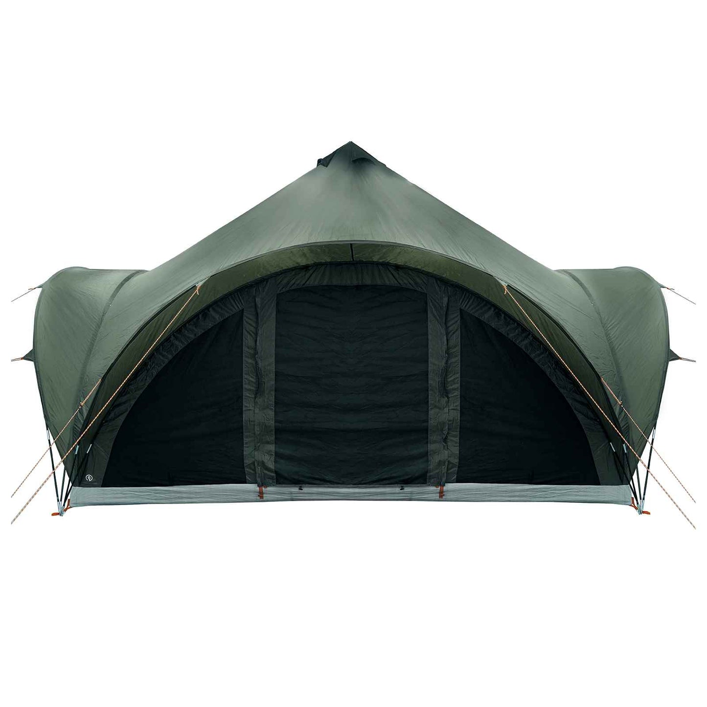Tipi Zelt mit Dach Armeegrün 6-Personen Polyester und Stahl