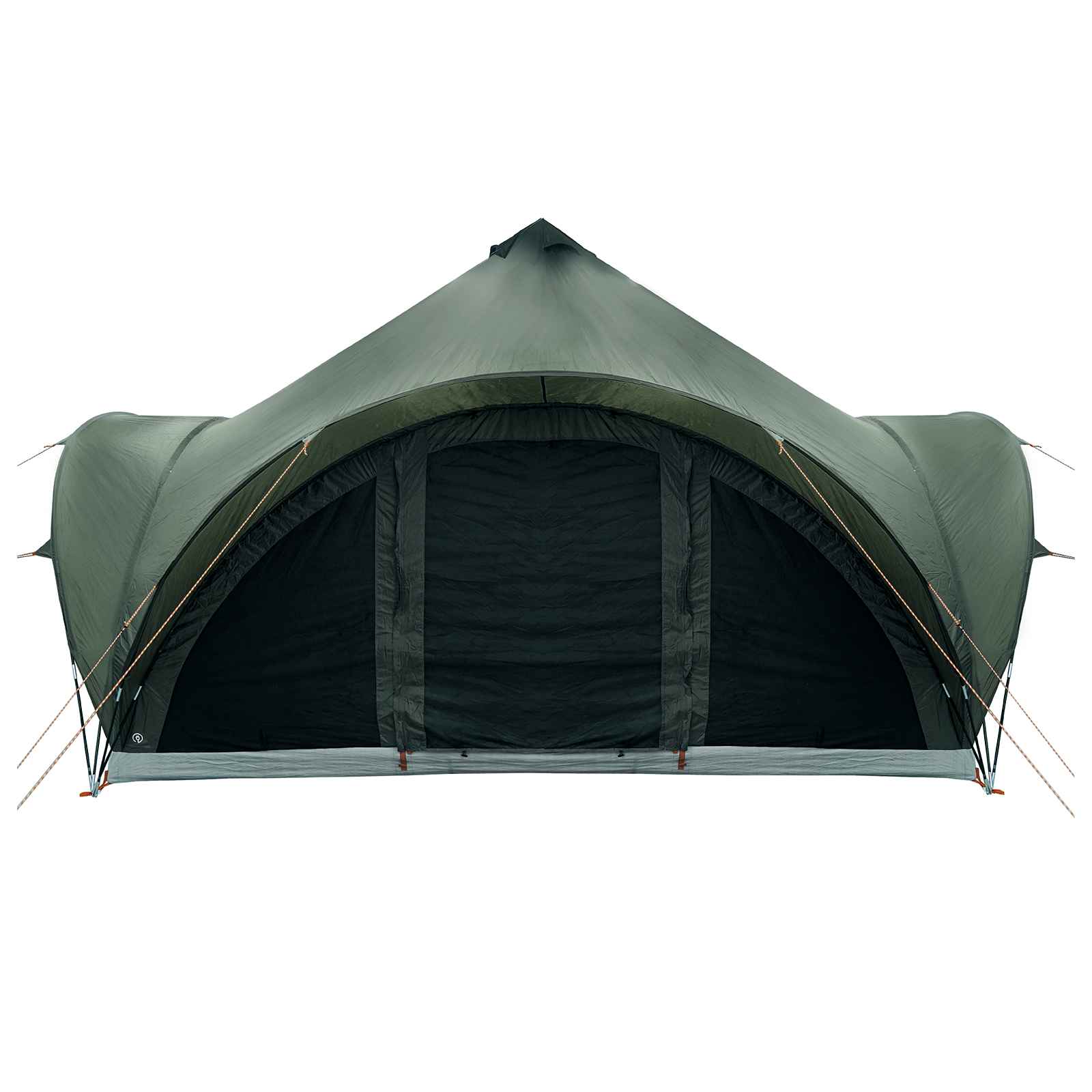 Tipi Zelt mit Dach Armeegrün 6-Personen Polyester und Stahl