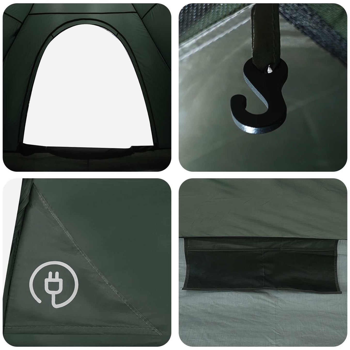 Campingzelt 2 Personen Olivegrün
