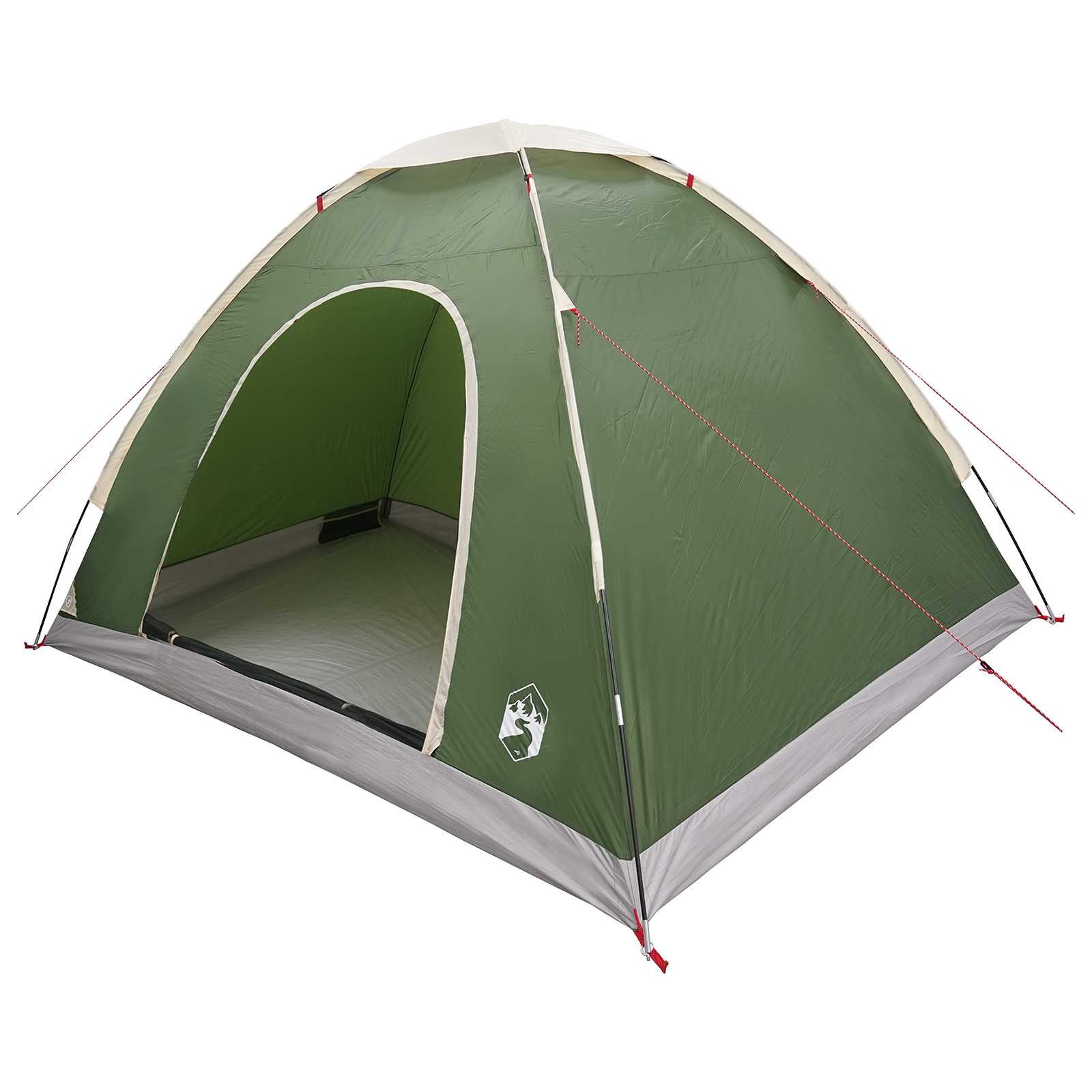 Campingzelt 4 Personen Grün 185T Polyester mit PU-Beschichtung