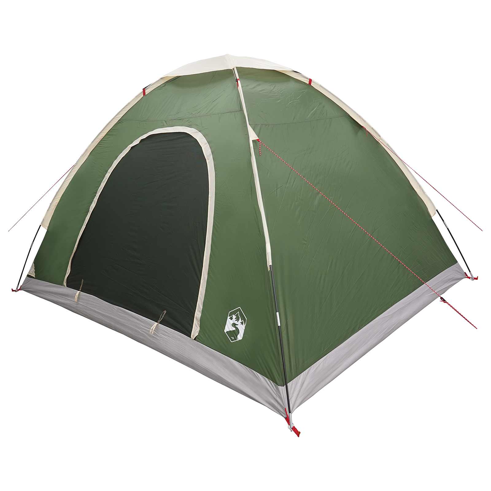 Campingzelt 4 Personen Grün 185T Polyester mit PU-Beschichtung