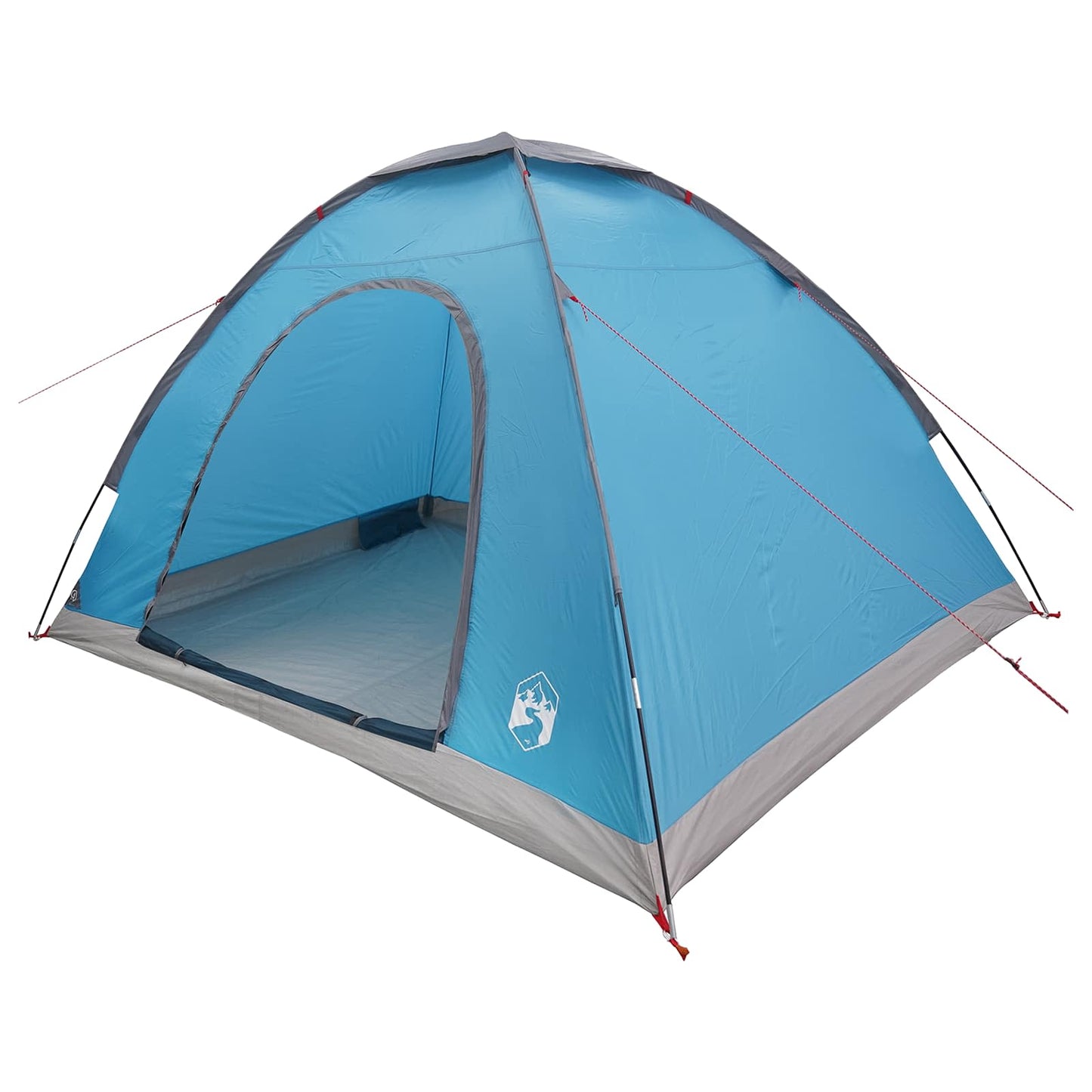 Campingzelt 4 Personen Blau 185T Polyester mit PU-Beschichtung