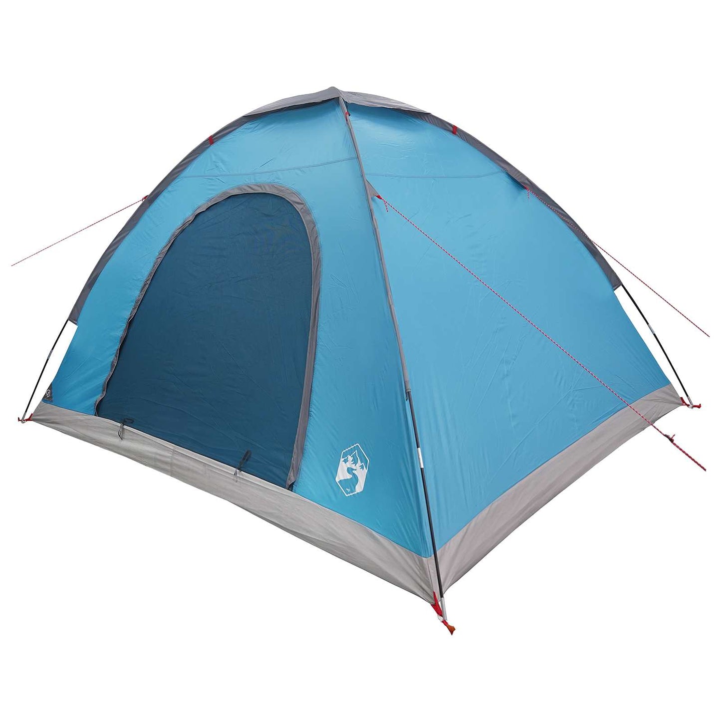 Campingzelt 4 Personen Blau 185T Polyester mit PU-Beschichtung
